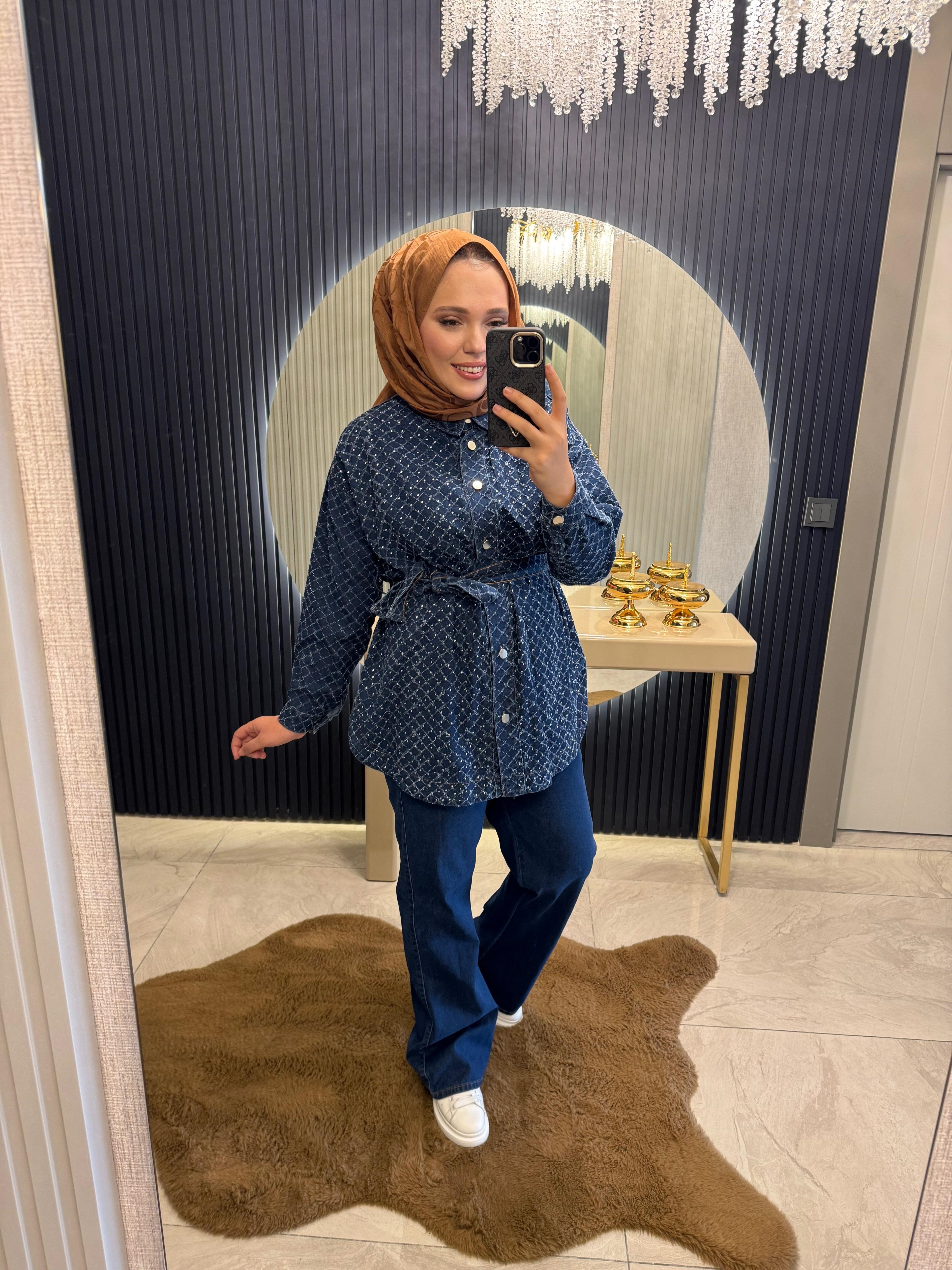 Mila Denim Takım Lacivert 