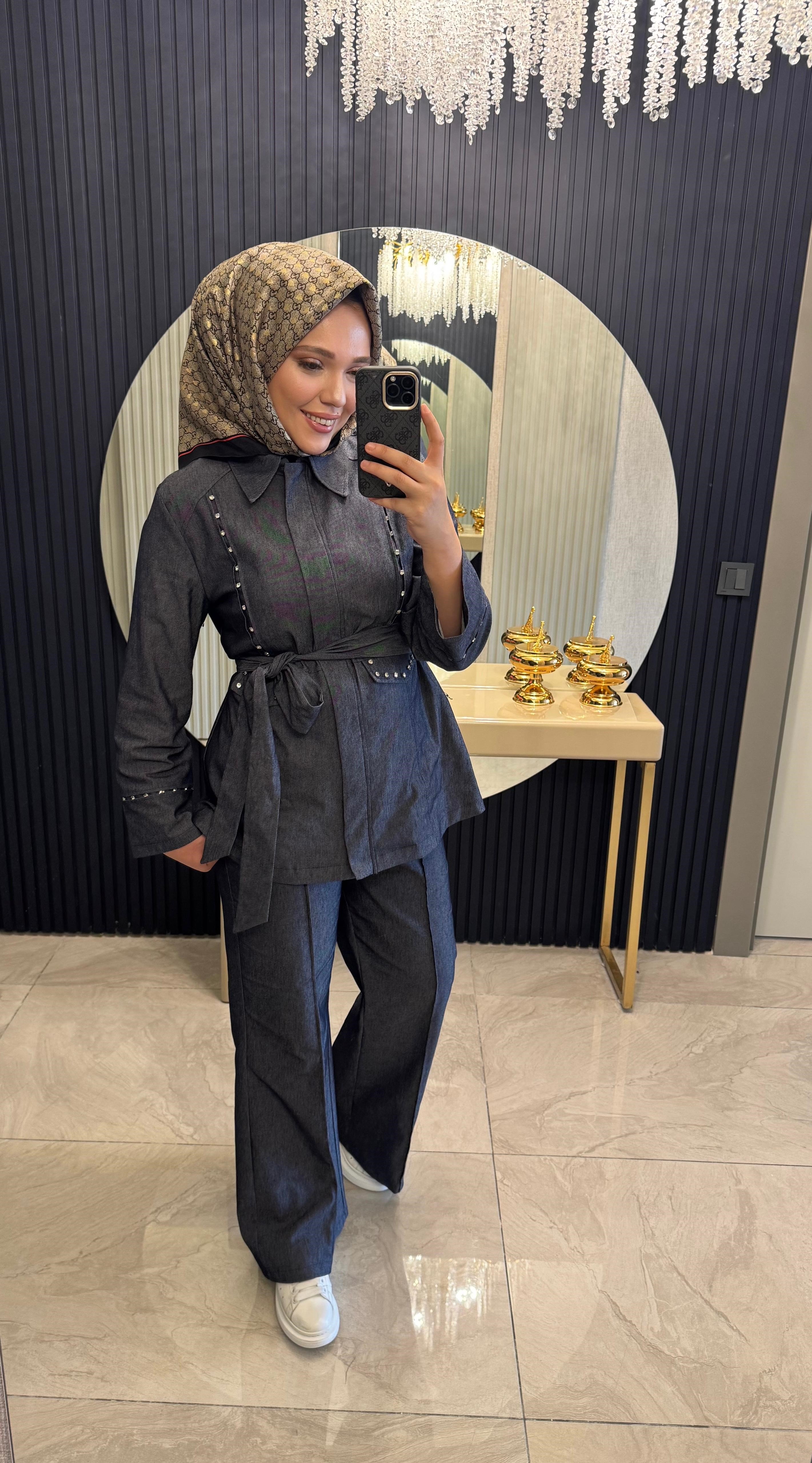 Rina Takım Kot Mavi