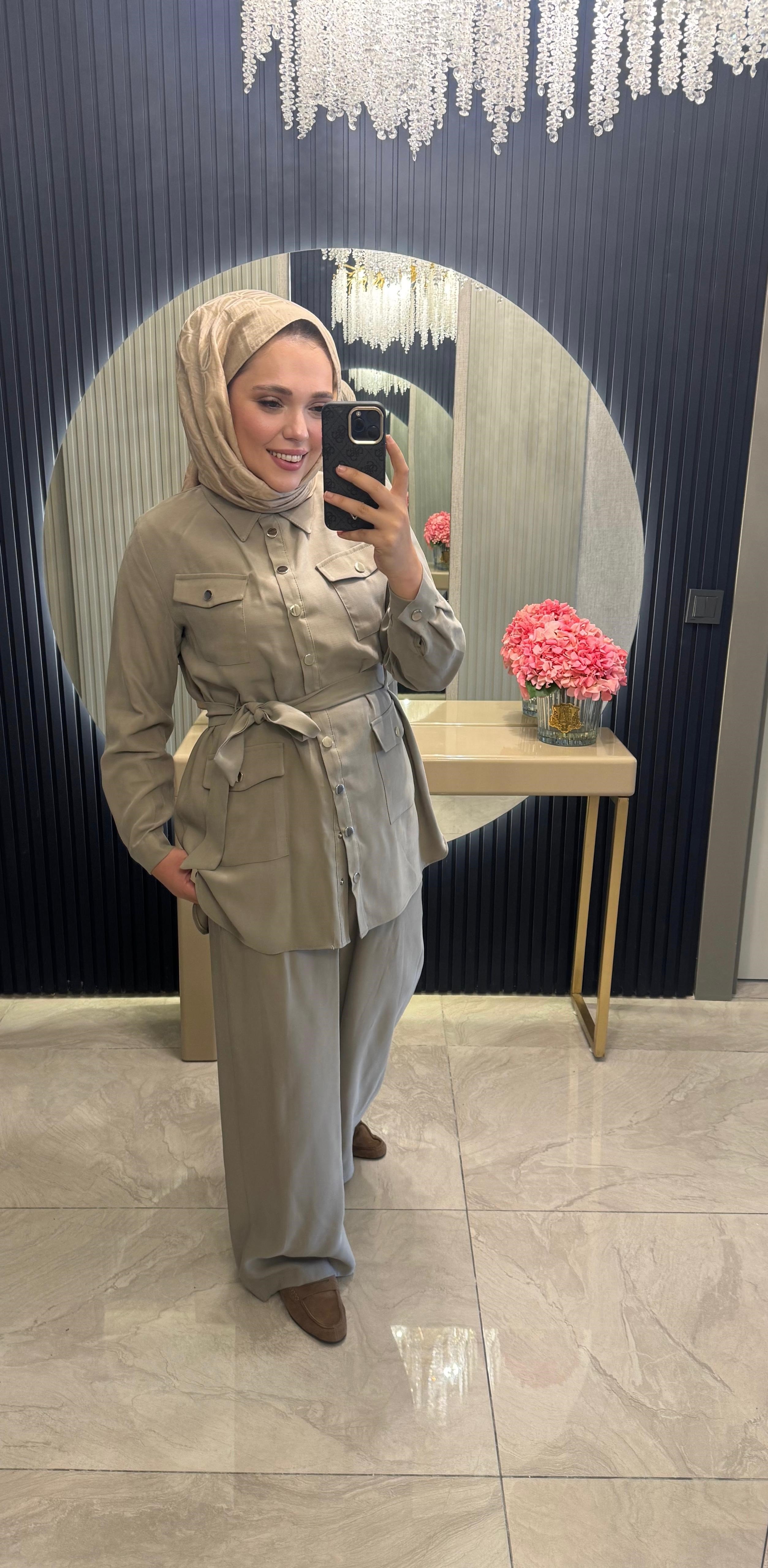 Spor Ceketli Takım Haki