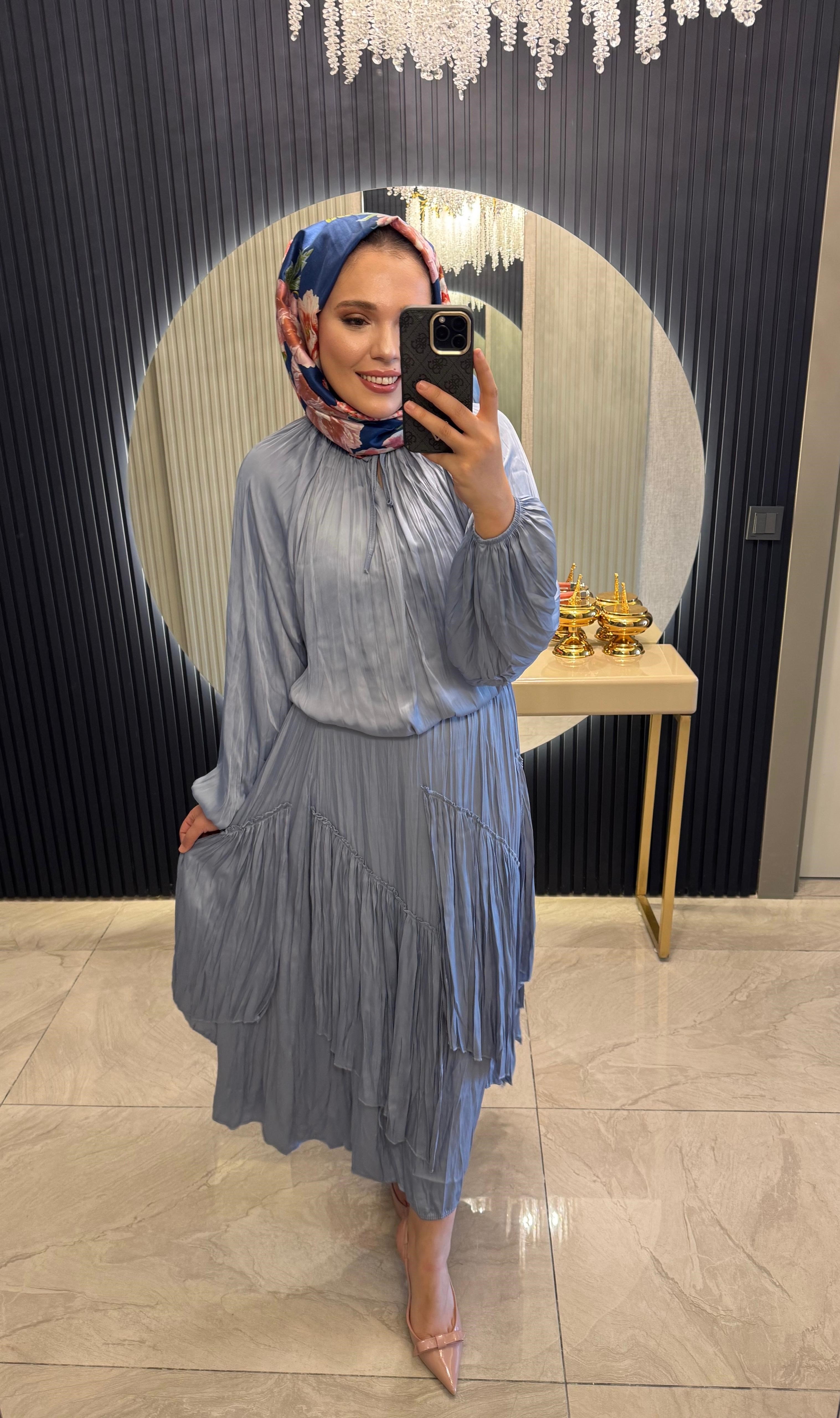 Vera Etekli Takım Bebe Mavisi
