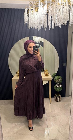Fiyonklu Takım Mürdüm  
