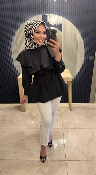 Poplin Gömlek Siyah