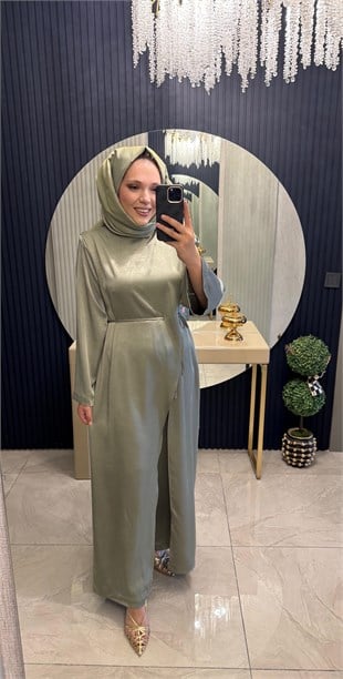 Saten Tulum Mint Yeşili