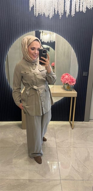 Spor Ceketli Takım Haki