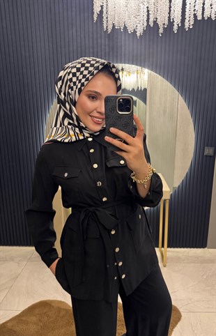 Spor Ceketli Takım Siyah