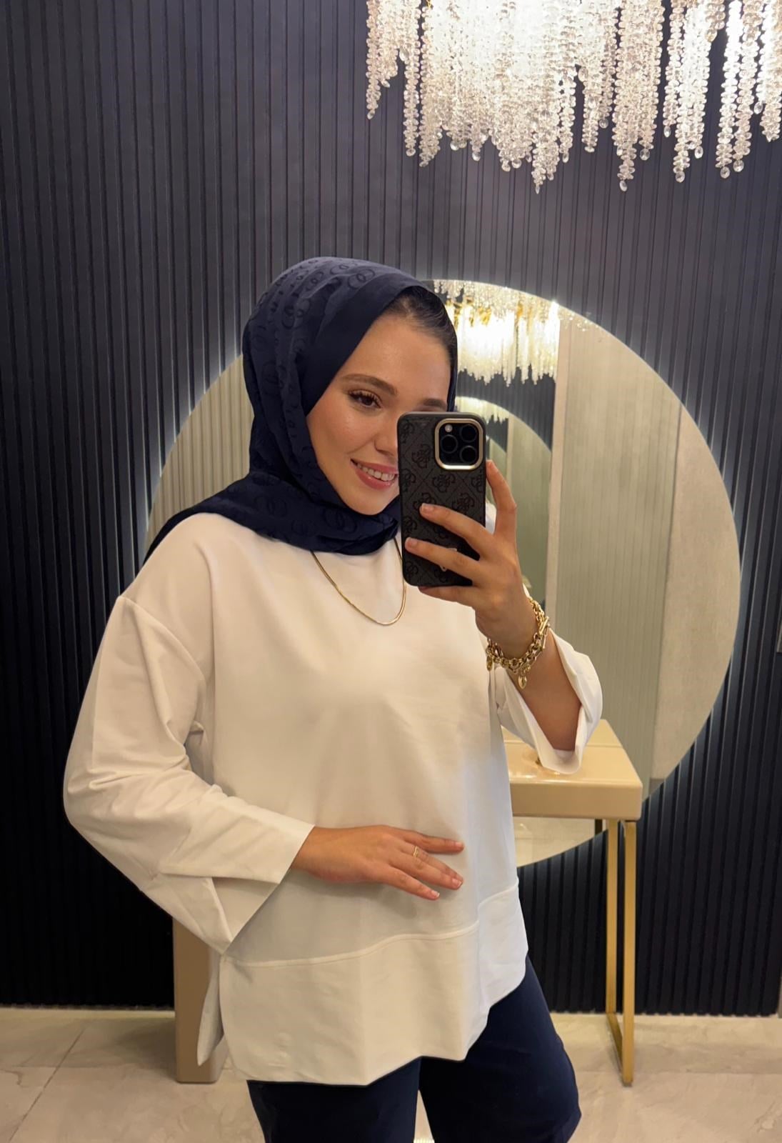 Basic Sweatshirt Beyaz