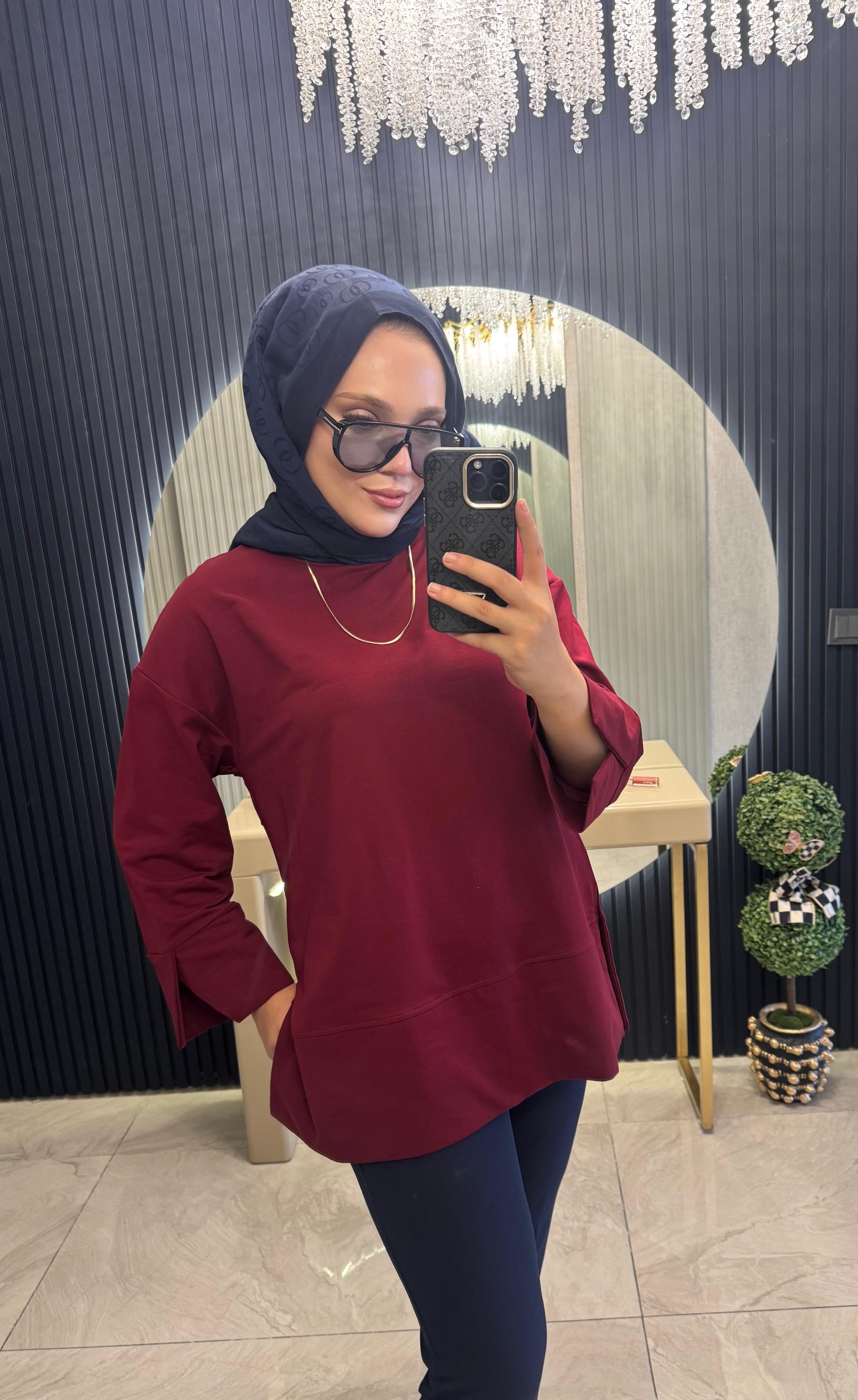 Basic Sweatshirt Bordo