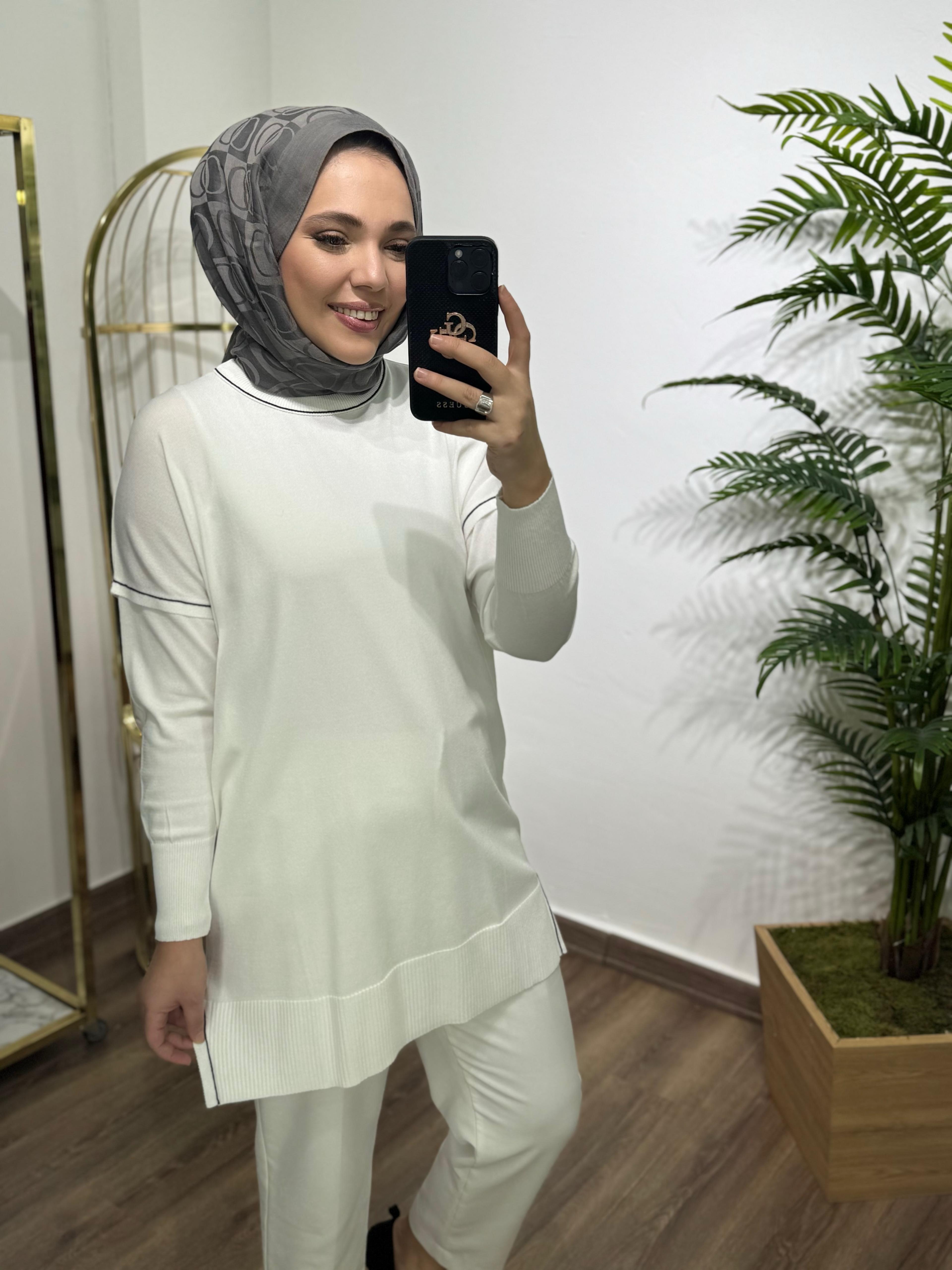 Beyaz Merserize Tunik