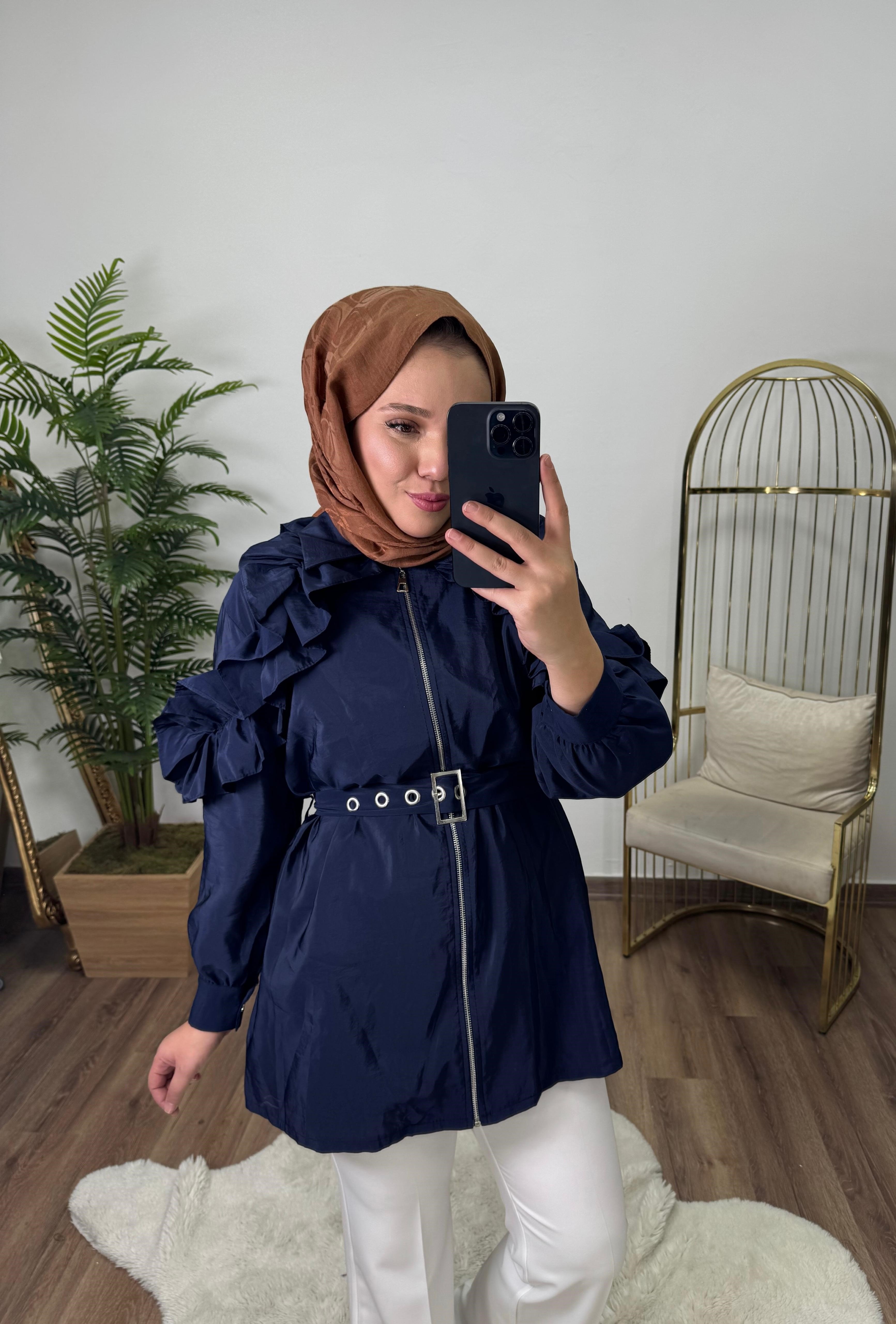 Fırfır Ceket Lacivert