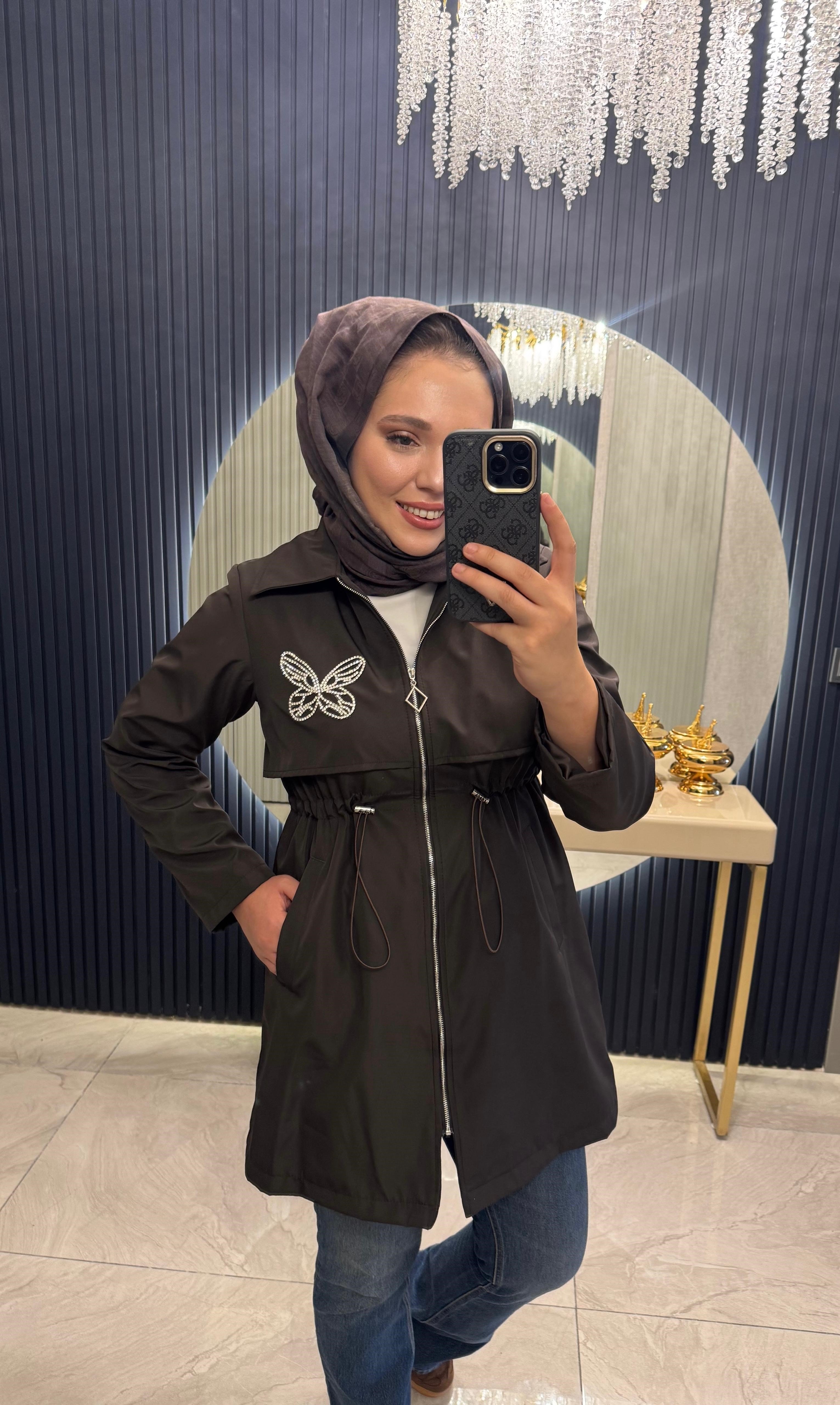 Kelebek Ceket Kahverengi