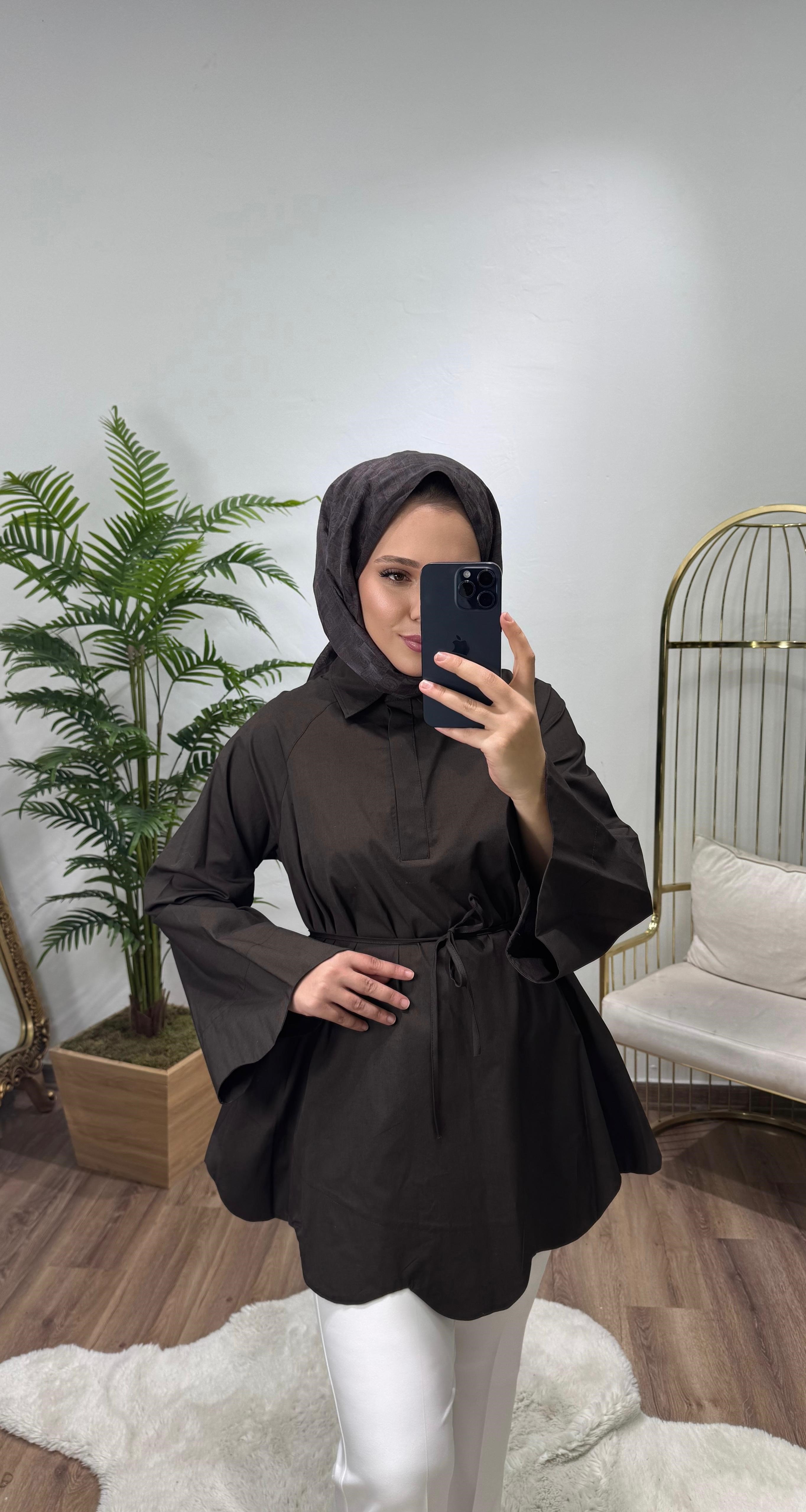 Koton Gömlek Kahverengi