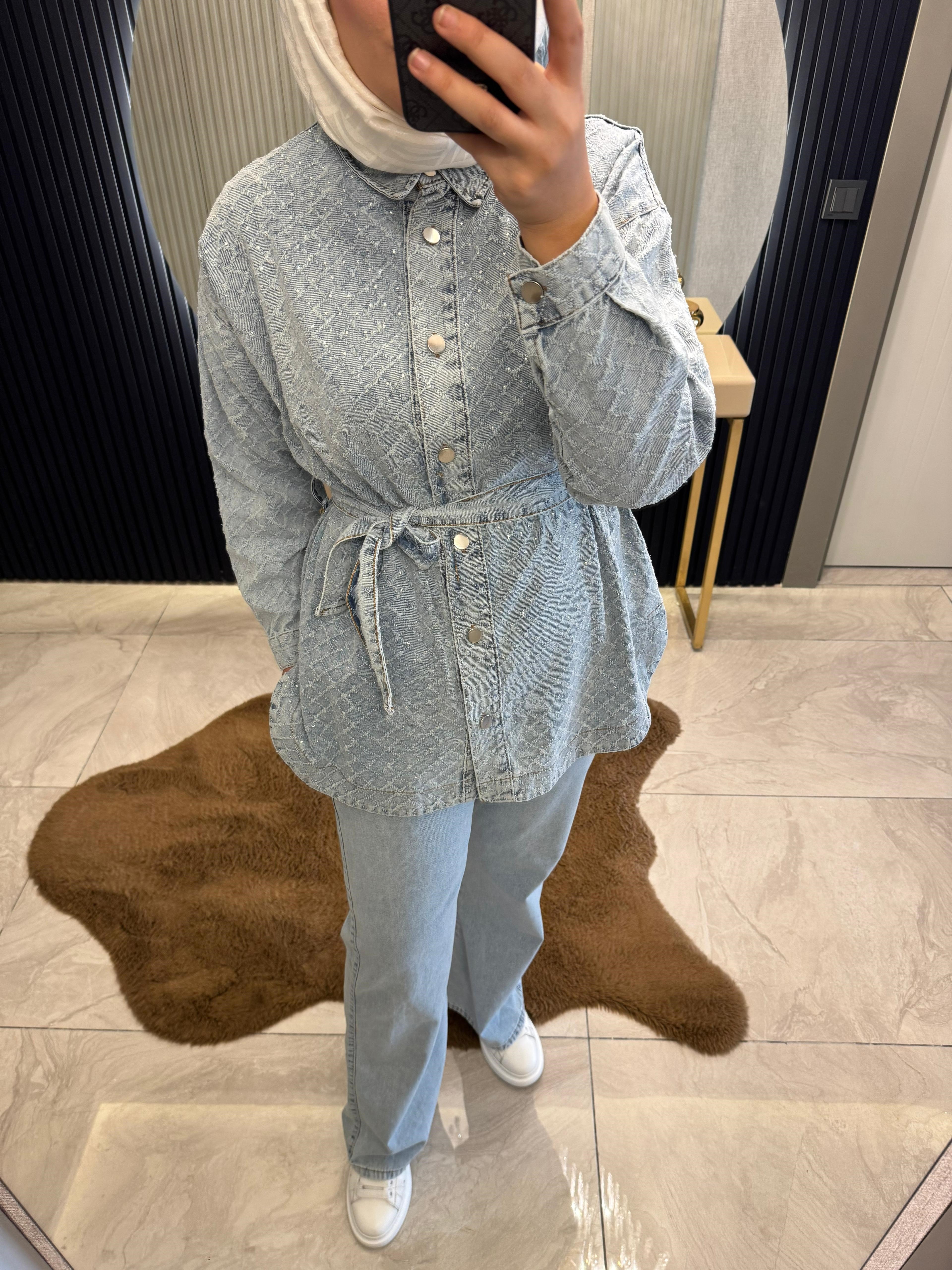 Mila Denim Takım Buz Mavi 