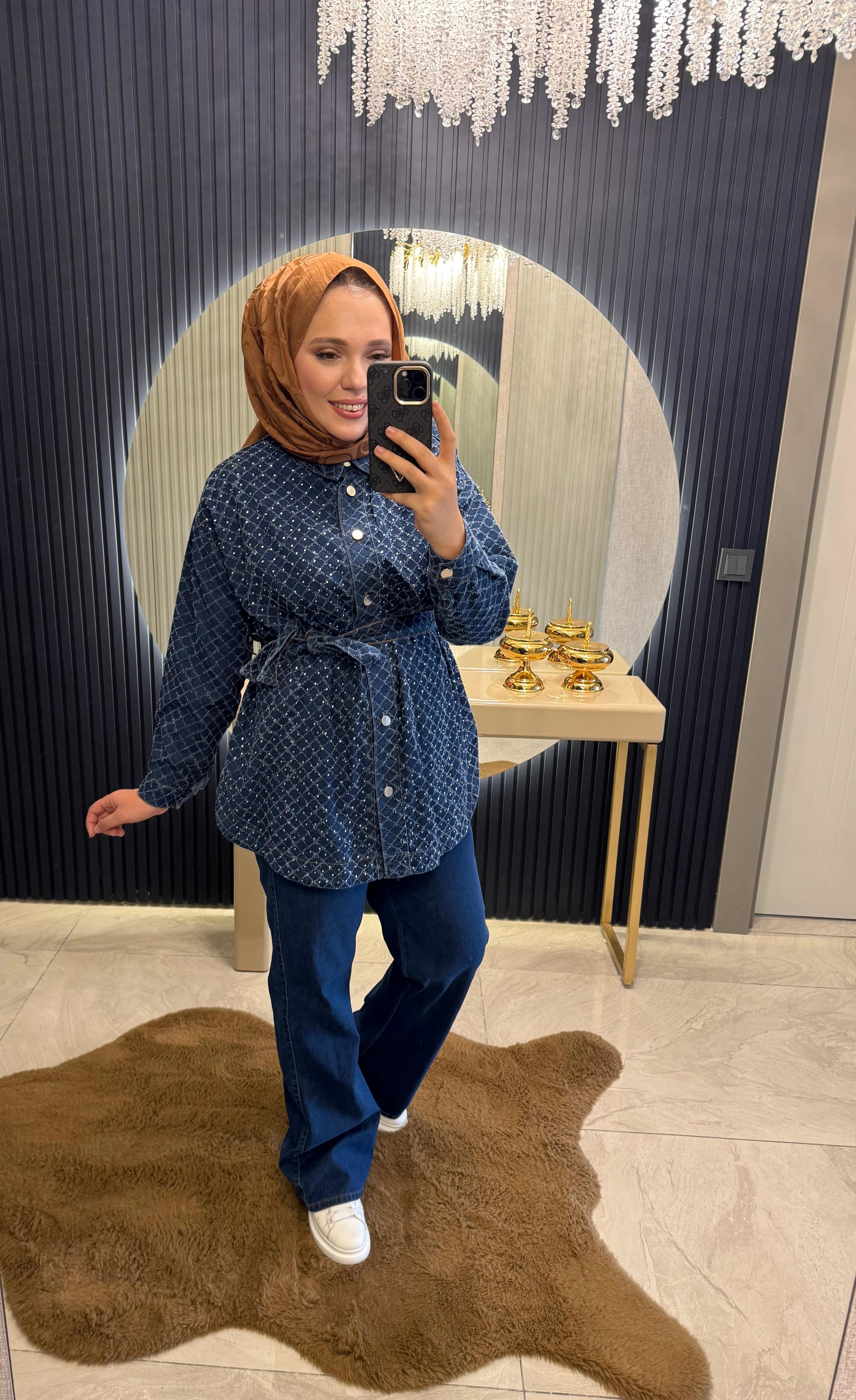 Mila Denim Takım Lacivert 