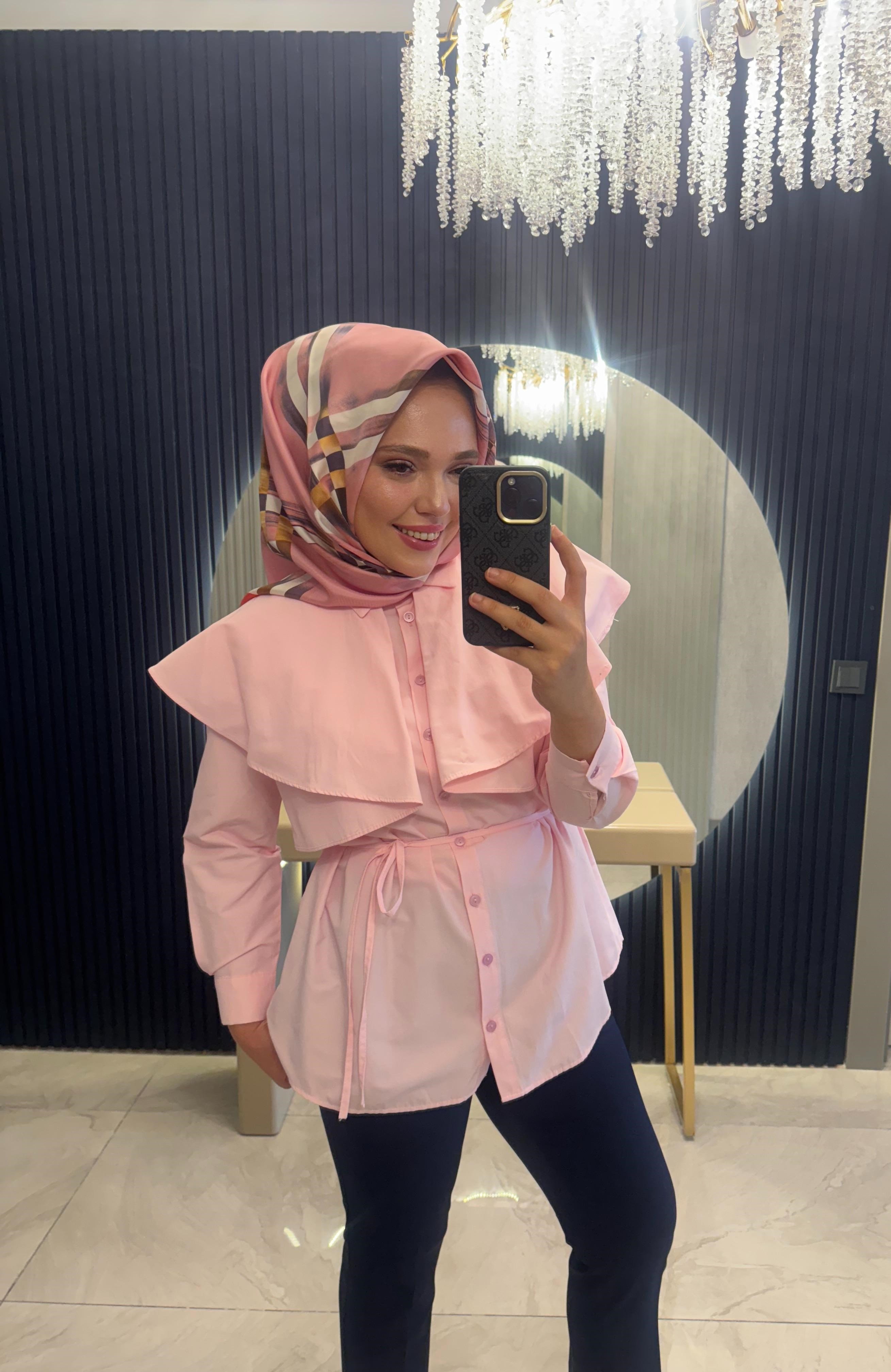 Poplin Gömlek Pembe 