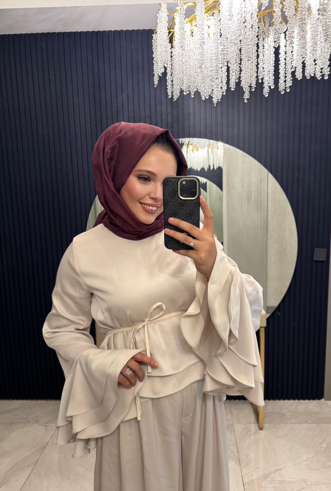 Saten Takım Taş Rengi 