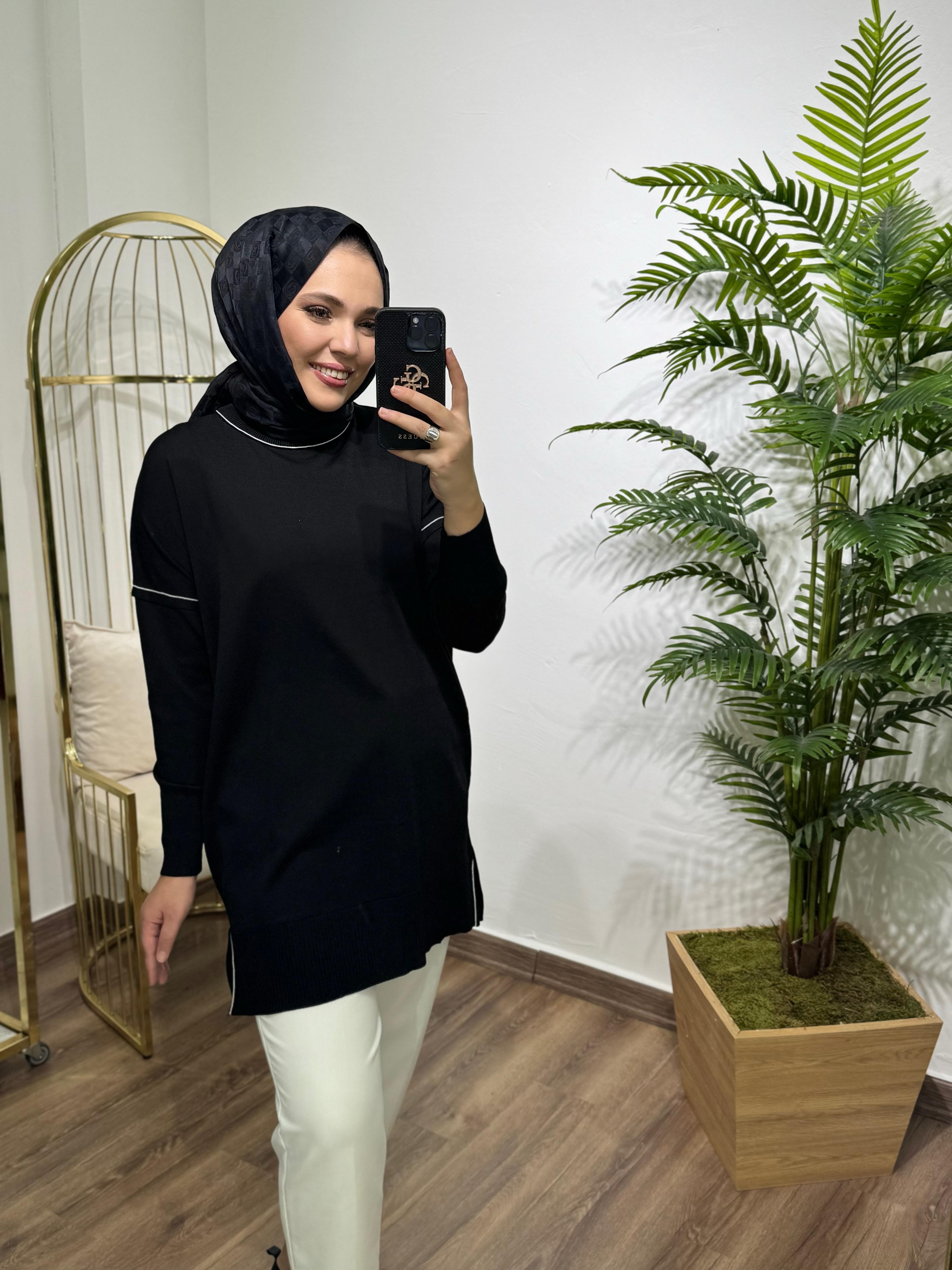 Siyah Merserize Tunik