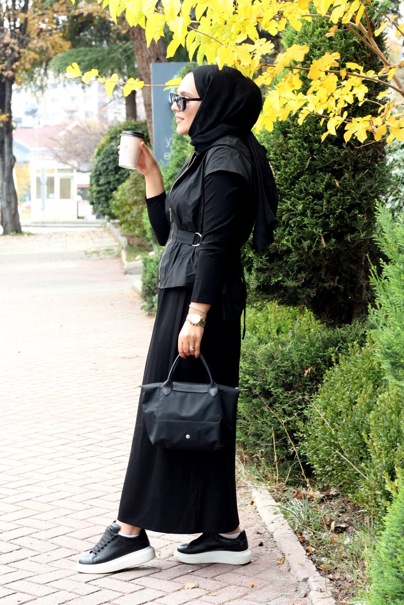 Yelekli Elbise Siyah