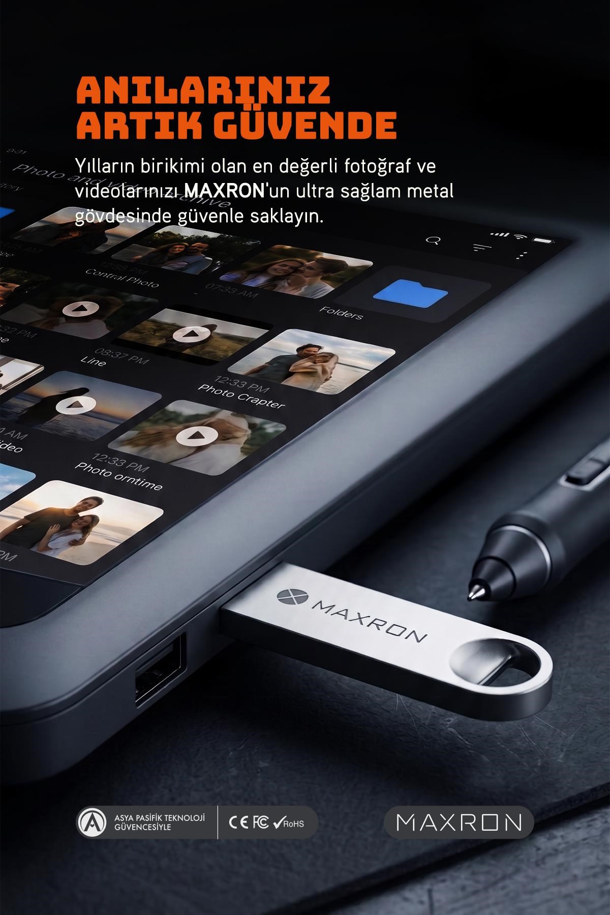 4 GB Flash Bellek Metal Gövde Ömür Boyu Garantili Güvenli Usb Bellek Data Traveler