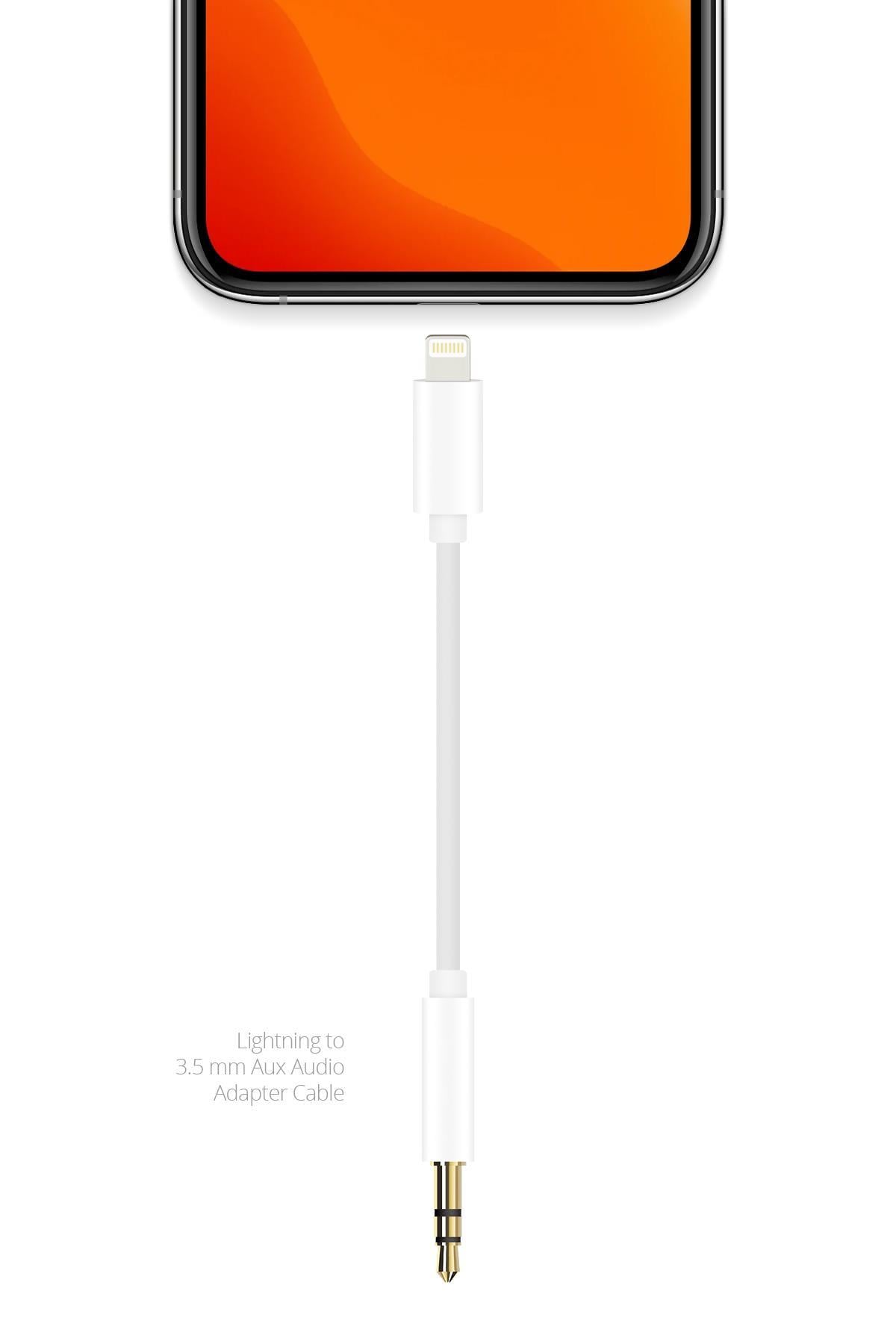 Powerway AC05 Lightning to 3.5mm Erkek Aux Dönüştürücü Aux Çevirici