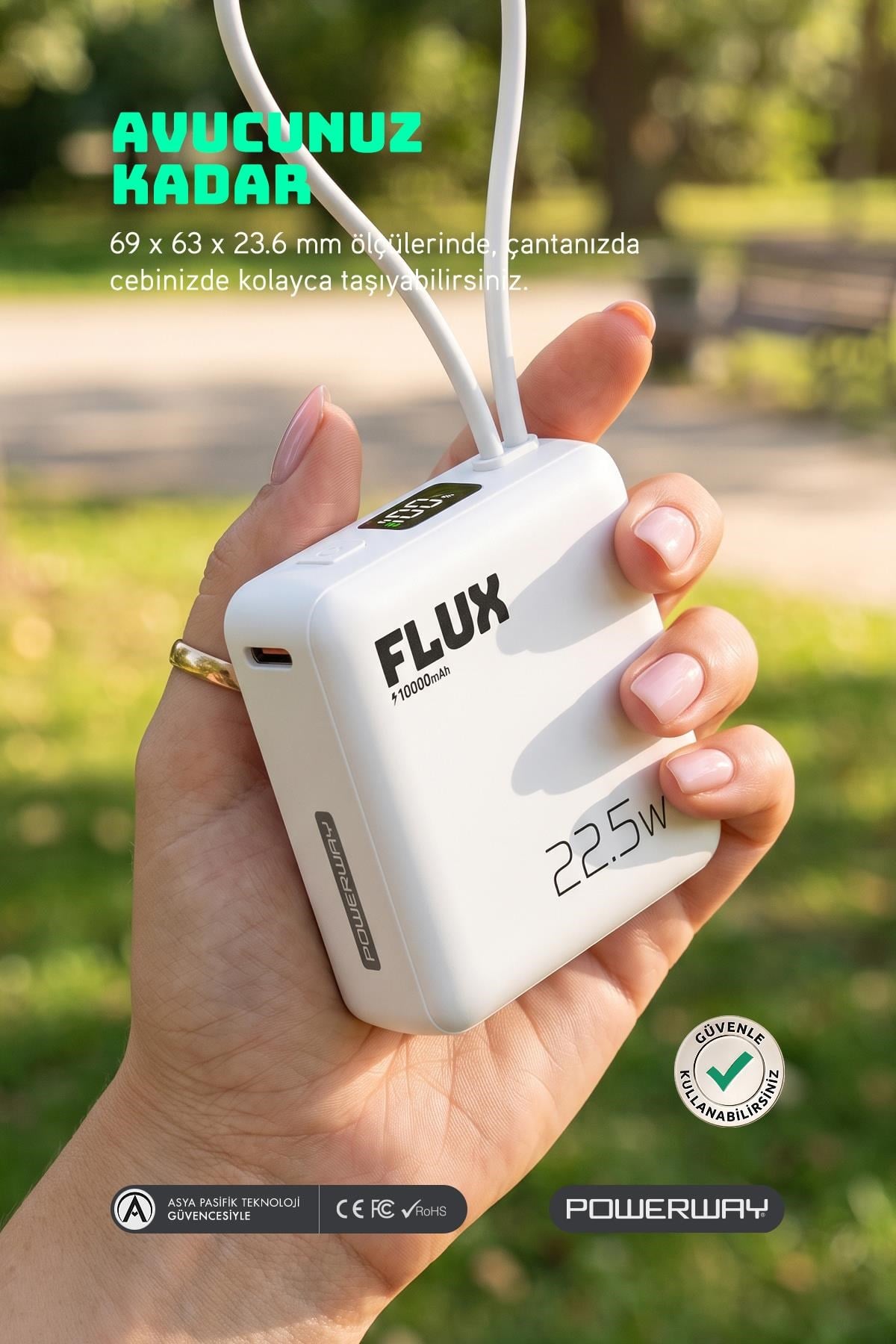 FLUX 10000 AMPER PD 22.5W (BEYAZ)