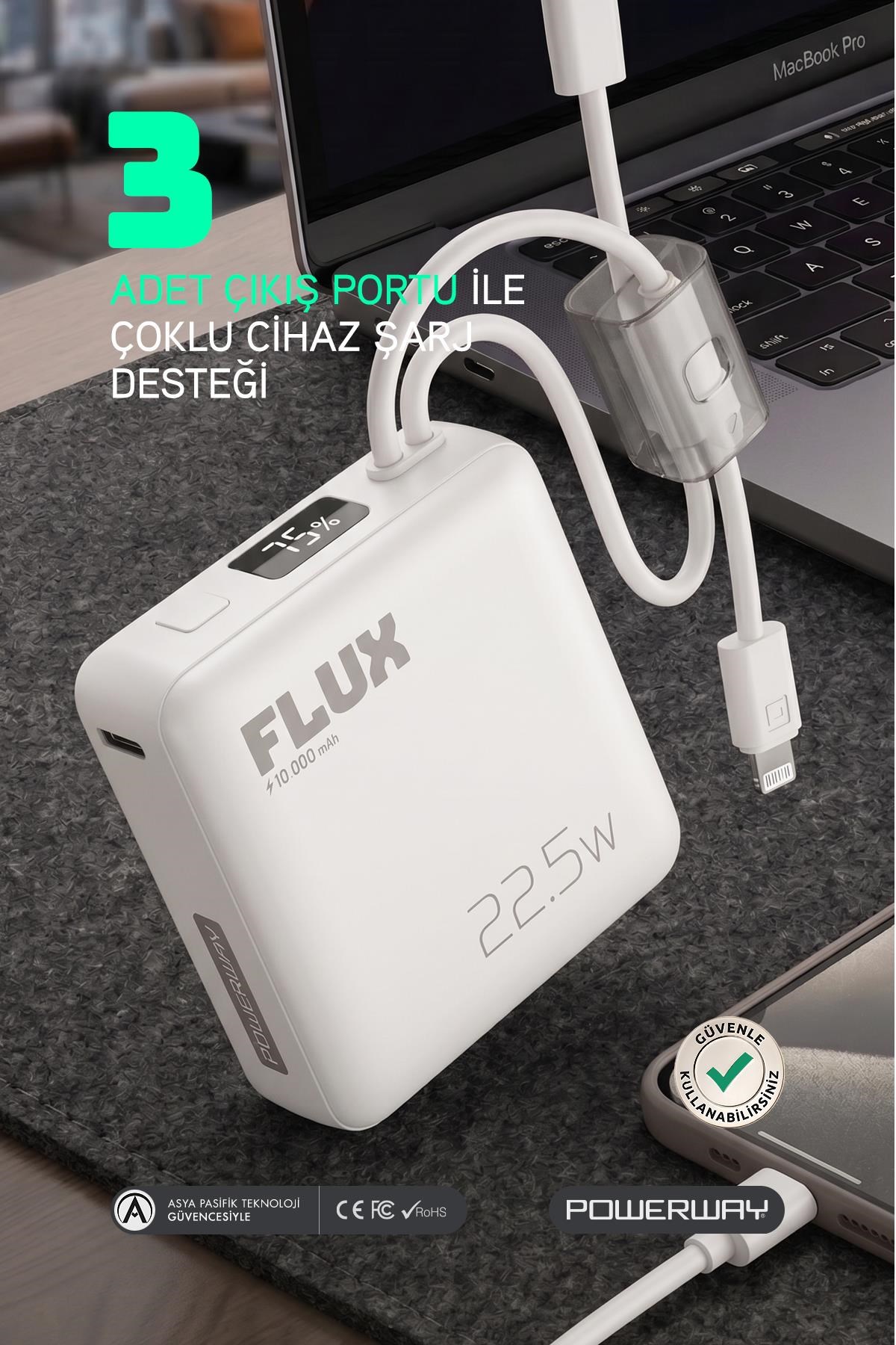 FLUX 10000 AMPER PD 22.5W (BEYAZ)