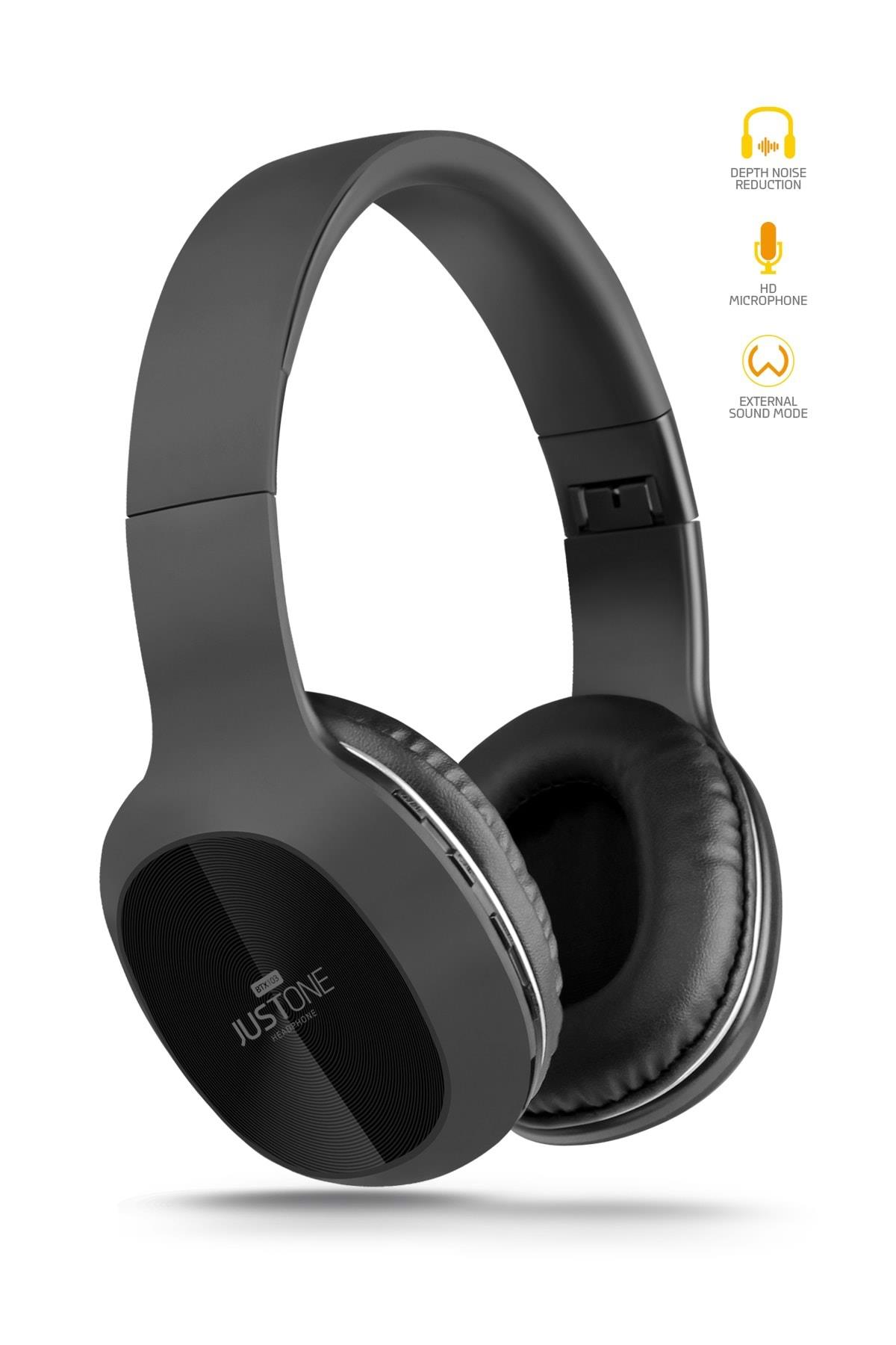 Powerway Justone Kulak Üstü Bluetooth Kulaklık Micro SD & AUX Girişli