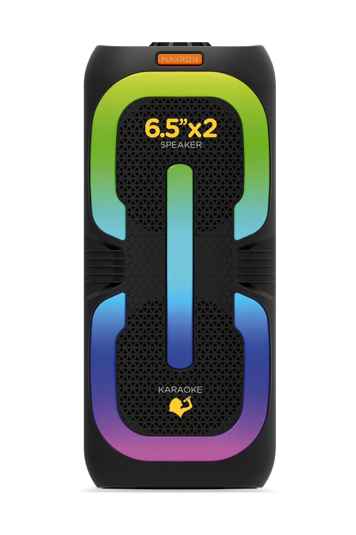 Maxron MXTune 16W Bluetooth Hoparlör Led Işıklı Ses Sistemi Parti Speaker Karaoke Özellikli