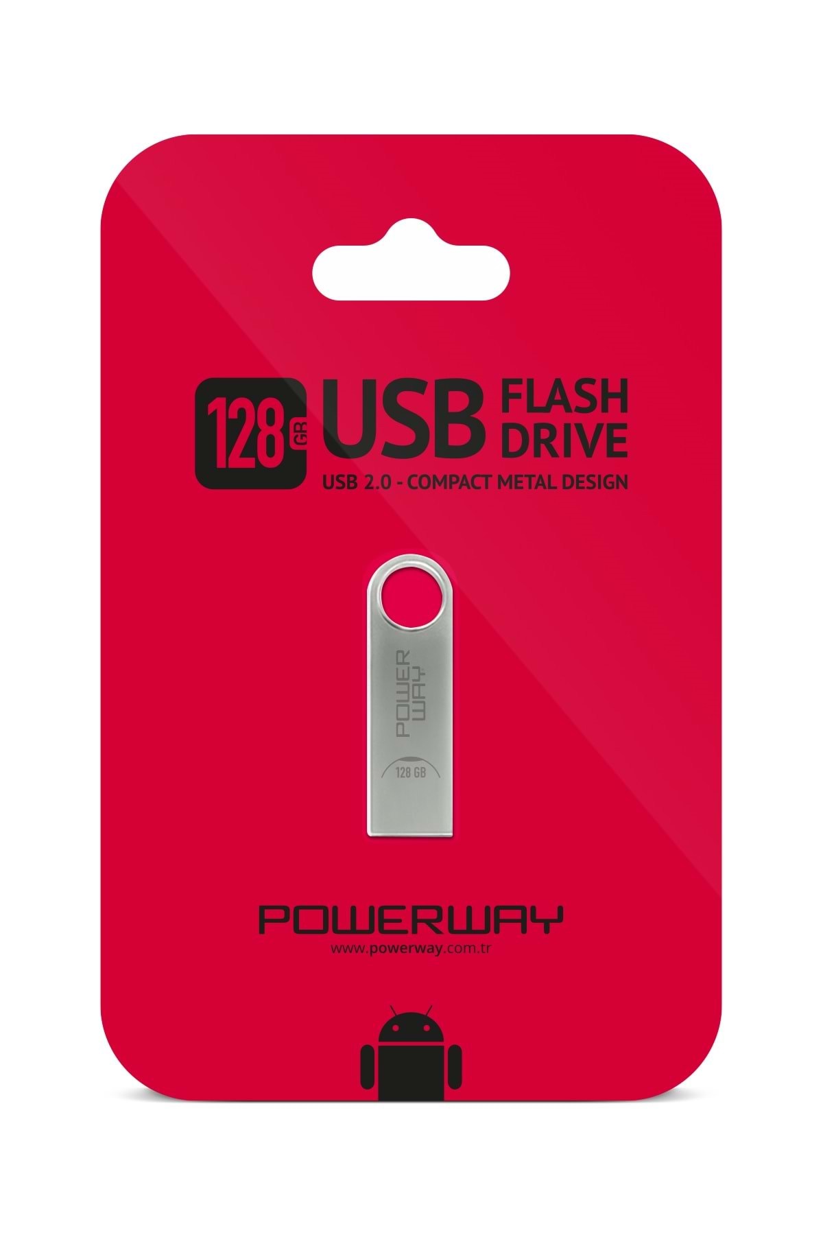 Powerway 128 GB Metal Usb Flash Bellek Usb 2.0 Data Traveler