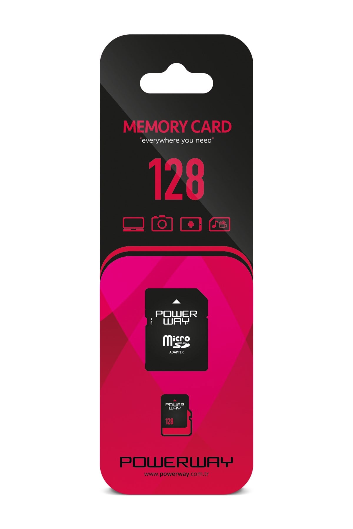 Powerway 128 GB Micro SD Hafıza Kartı Class 10 Adaptör Dahil