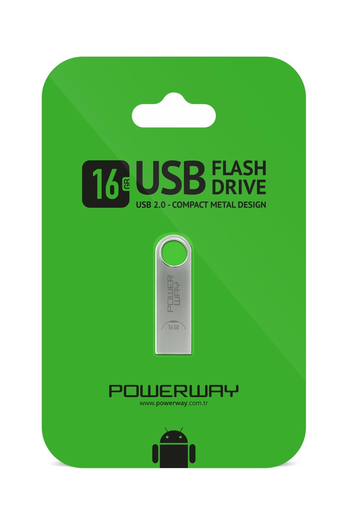 Powerway 16 GB Metal Usb Flash Bellek Usb 2.0 Data Traveler