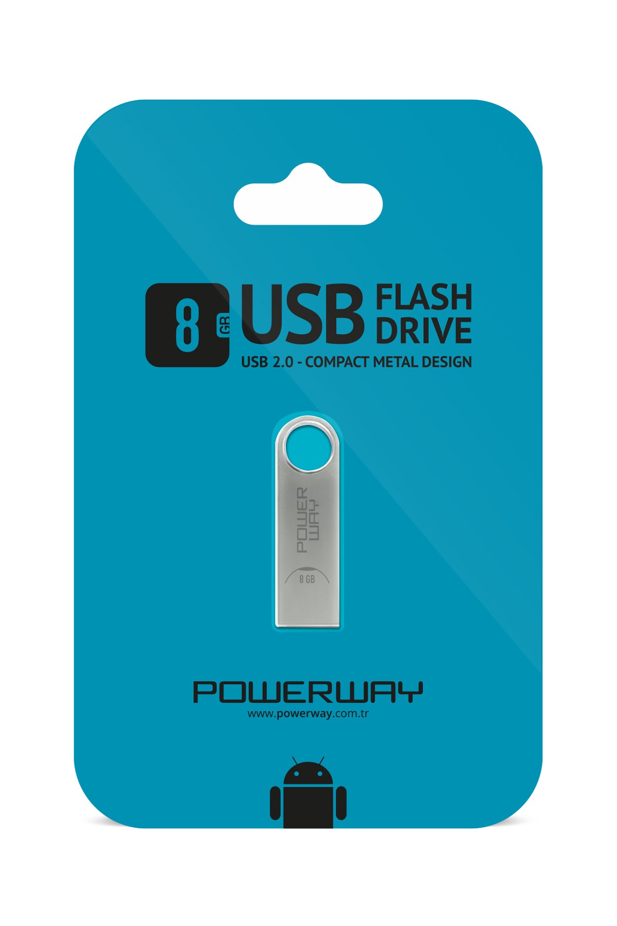Powerway 8 GB Metal Usb Flash Bellek Usb 2.0 Data Traveler