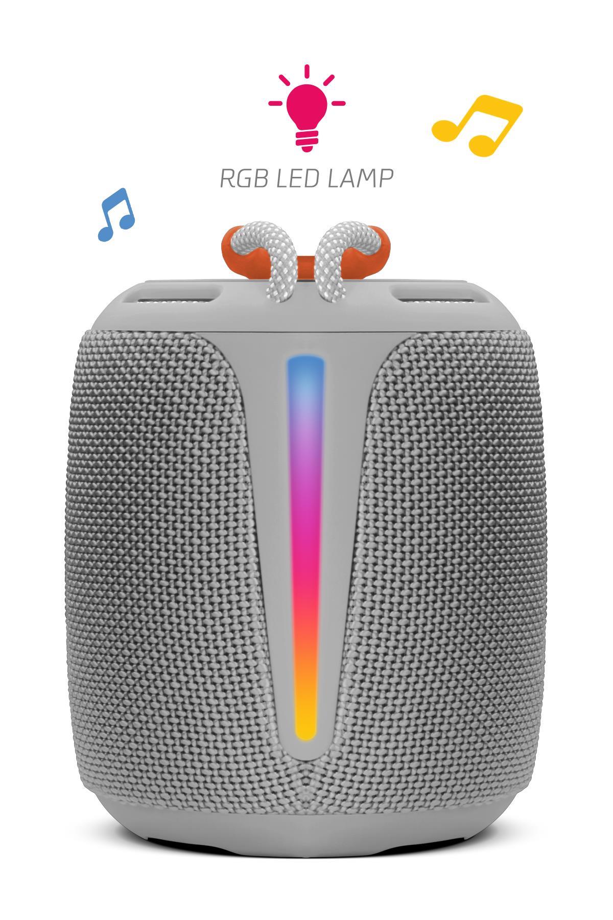 Powerway Bold Gri Taşınabilir Ses Bombası Kablosuz Bluetooth Hoparlör Speaker Yüksek Sesli TWS