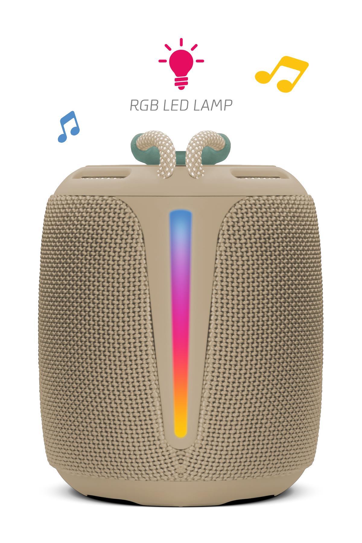 Powerway Bold Kahverengi Taşınabilir Ses Bombası Kablosuz Bluetooth Hoparlör Speaker Yüksek Sesli