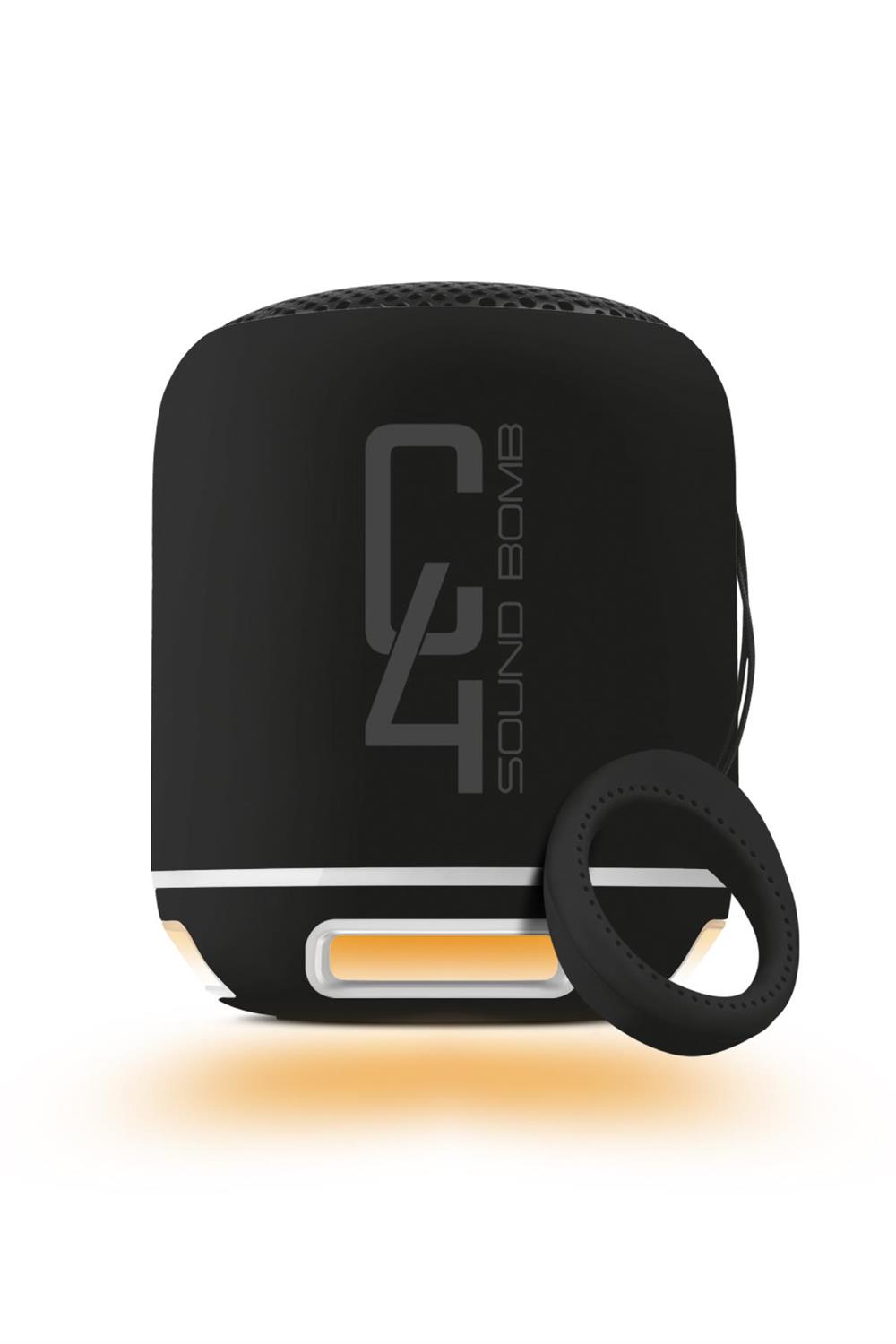 Powerway C4 Siyah Bluetooth Hoparlör Sese Duyarlı Led Işık
