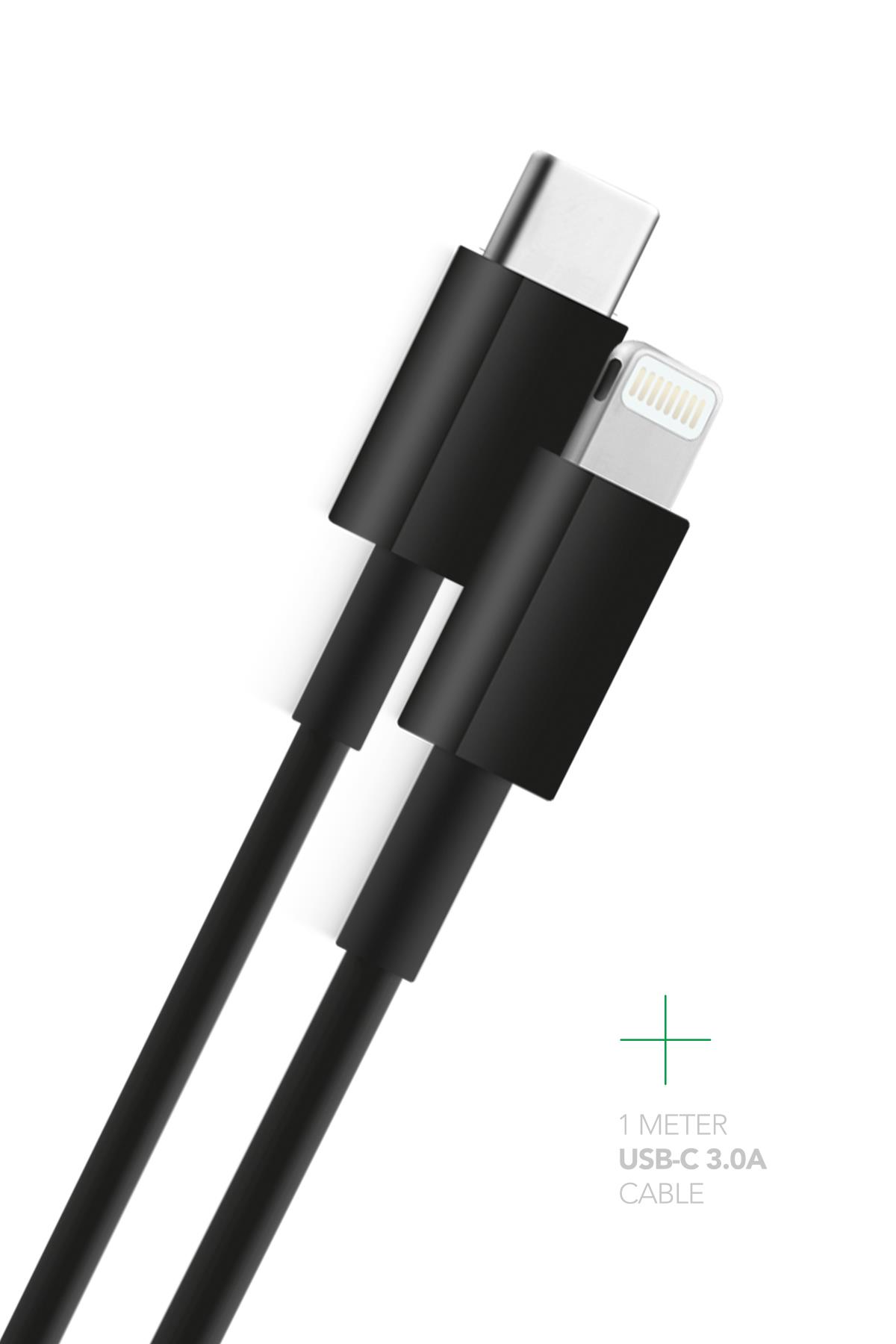 Powerway CC35 Araç İçi Çakmaklık Hızlı Şarj Cihazı 27W PD QC 3.0 Type-C USB Çıkışlı + Lightning Kablo