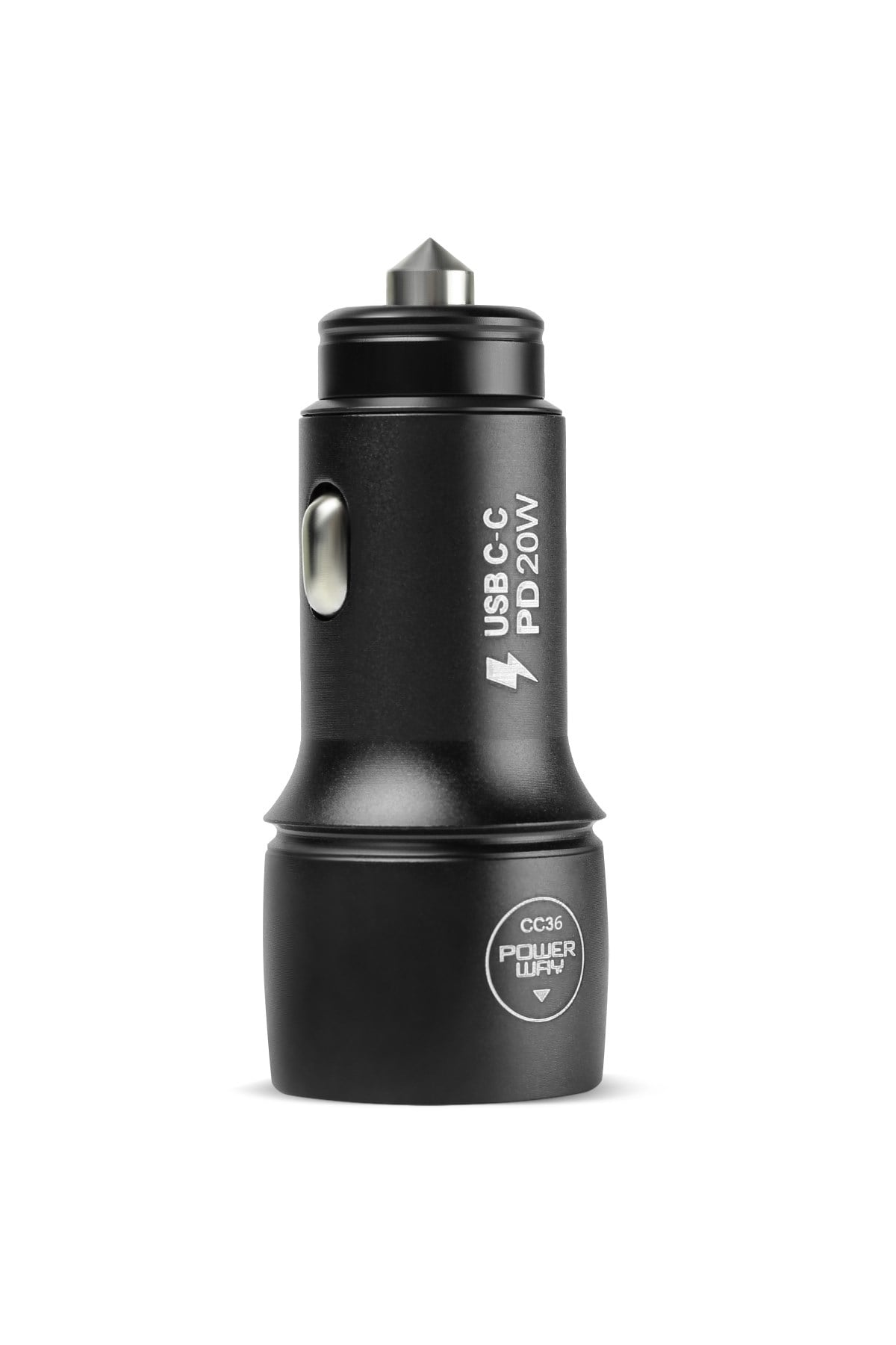 Powerway CC36 Araç İçi Hızlı Şarj Cihazı | 30W PD QC 3.0 Type-C USB Çıkışlı + Type-C Şarj Kablosu