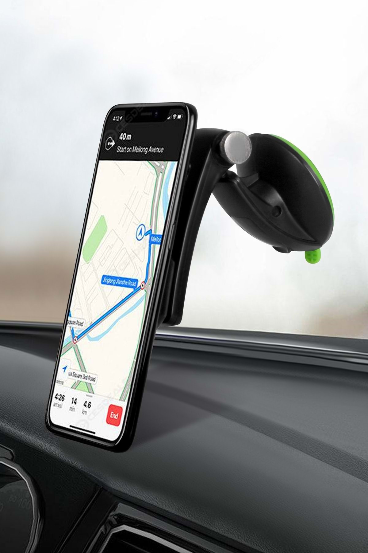 Powerway TT17 Araç İçi Oynar Başlıklı Mıknatıslı Vantuslu Telefon Tutucu