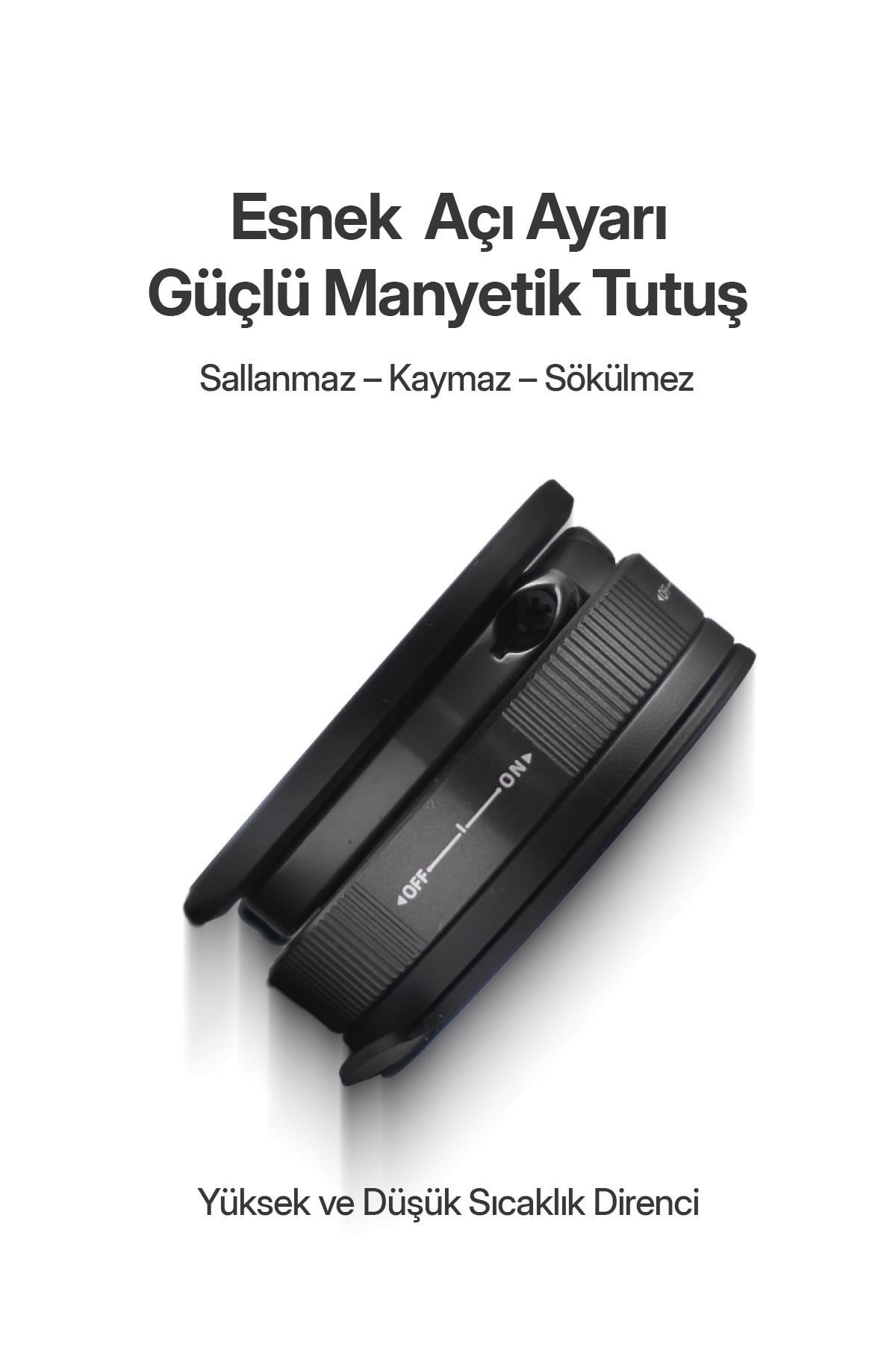 Powerway TT77 Yüksek Kaliteli Manyetik Araç İçi Telefon Tutucu Katlanabilir 360 Derece Açı