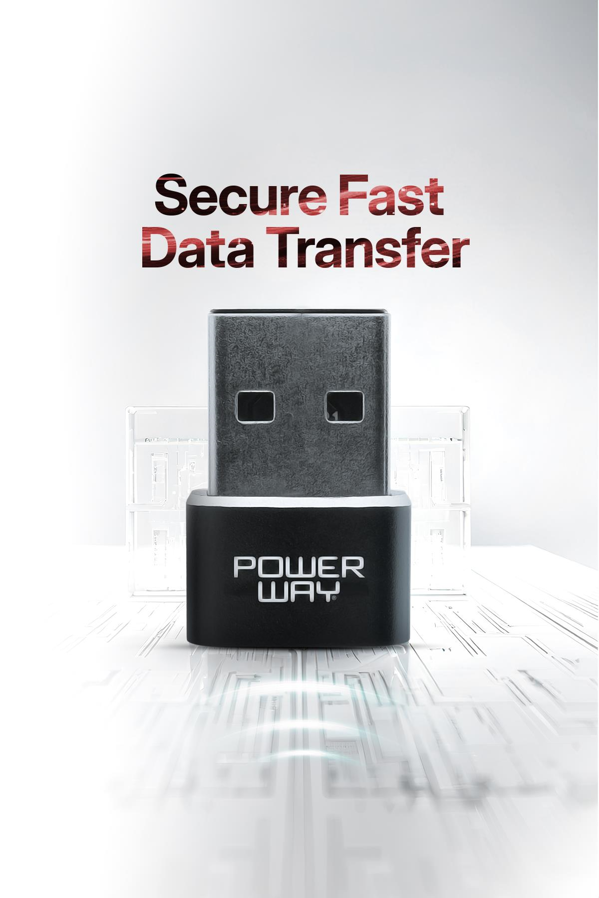 Powerway USB to Type-C 3.1 (YÜKSEK HIZLI) Veri Aktarımı Otg Çevirici Dönüştürücü Adaptör