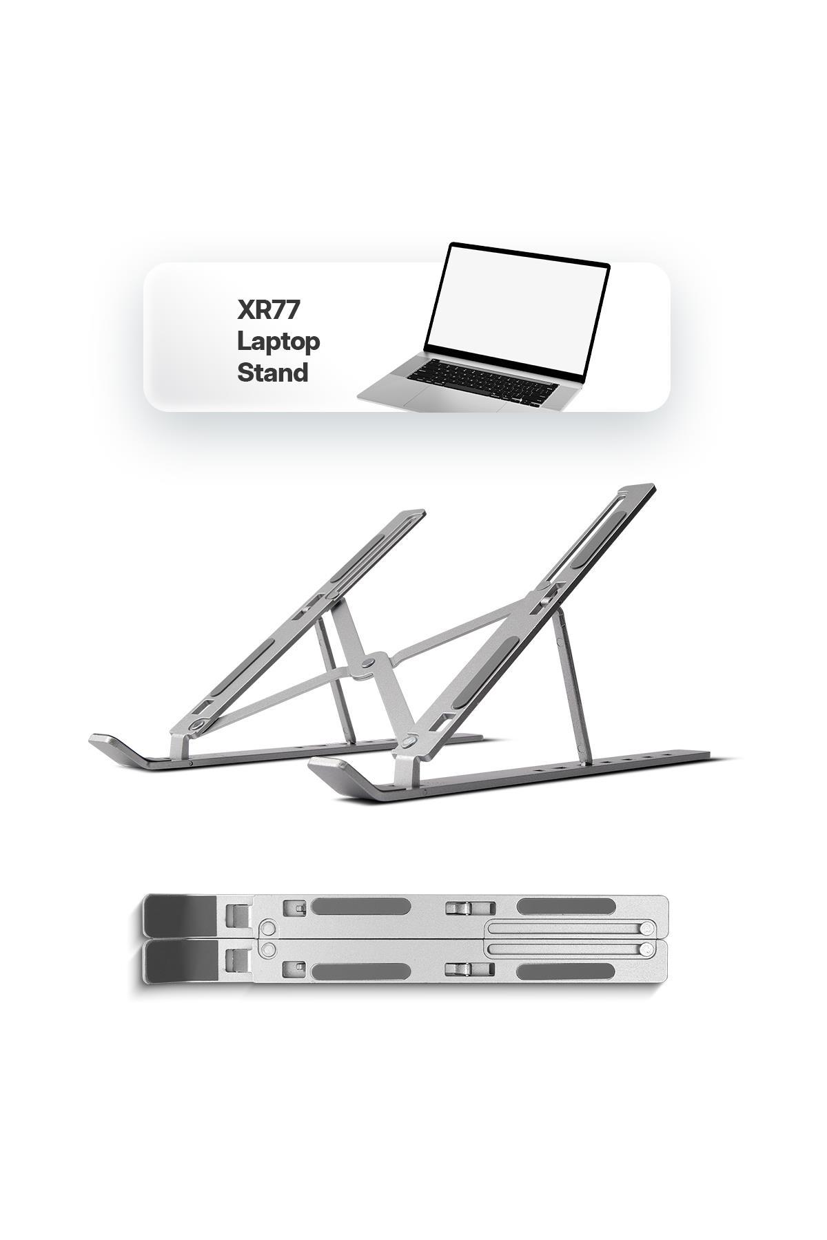 Powerway XR77 Alüminyum Ayarlı Katlanabilir Laptop Macbook Uyumlu Notebook Yükseltici Tutucu Stand