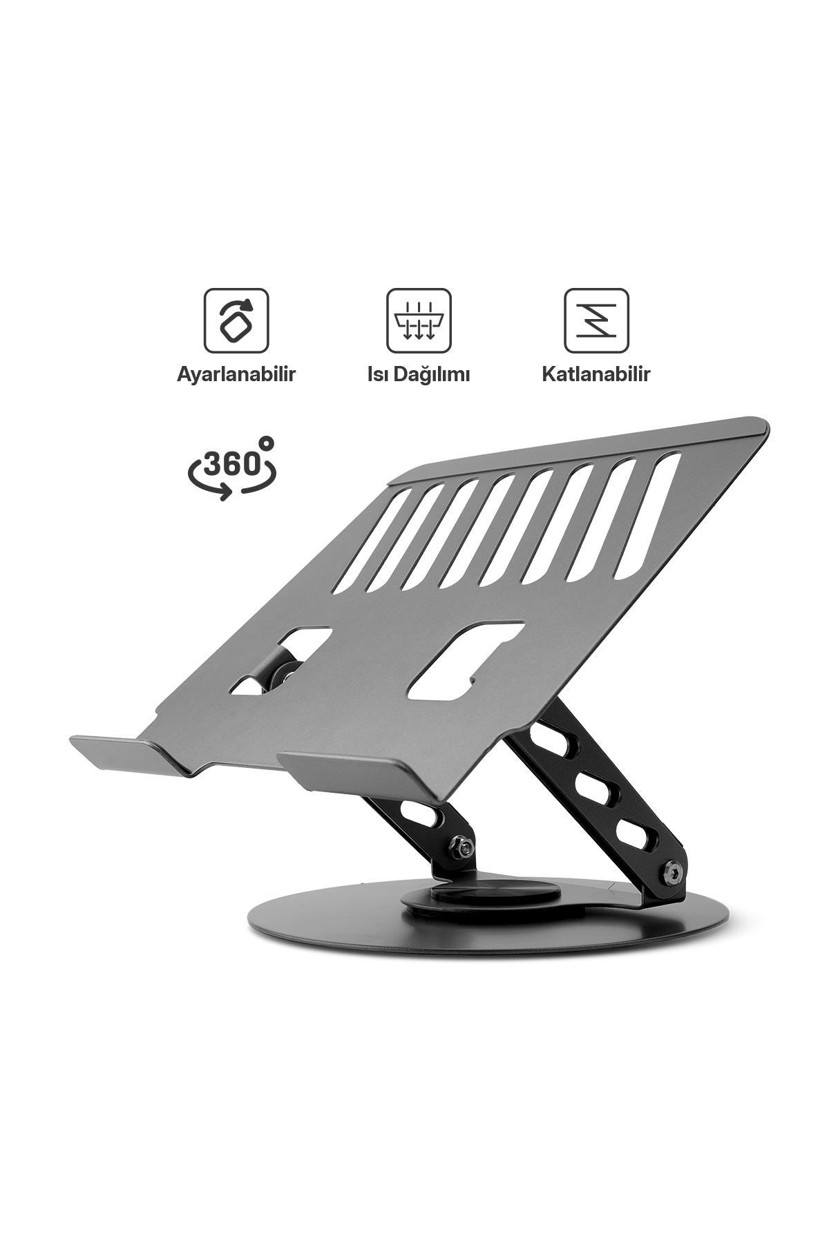 Powerway XR99 Yüksek Kalite Metal Ayarlı Laptop Macbook Uyumlu Notebook Tablet Tutucu Altlık Stand