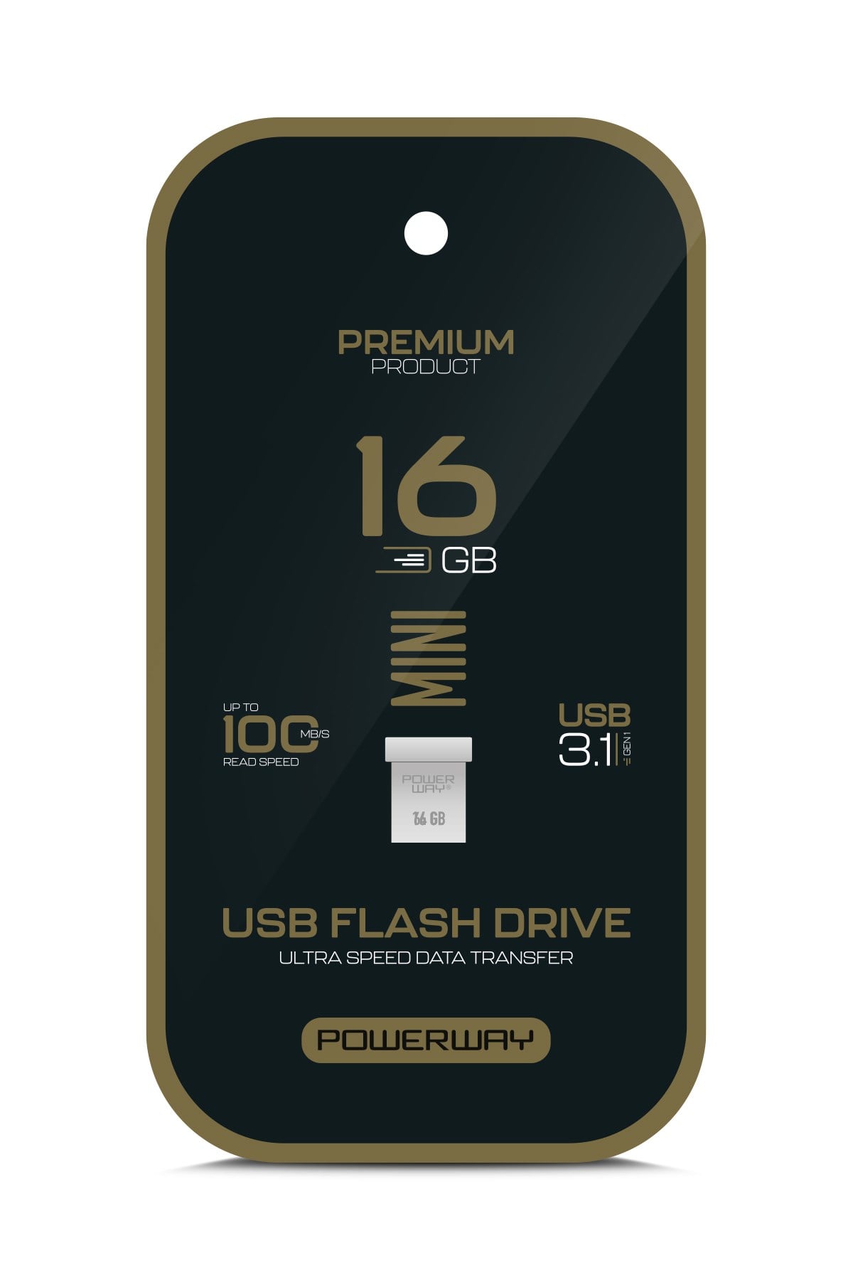 Premium 16 GB Mini USB 3.1 Metal Gövde Ultra Hızlı Flash Bellek Data Traveler