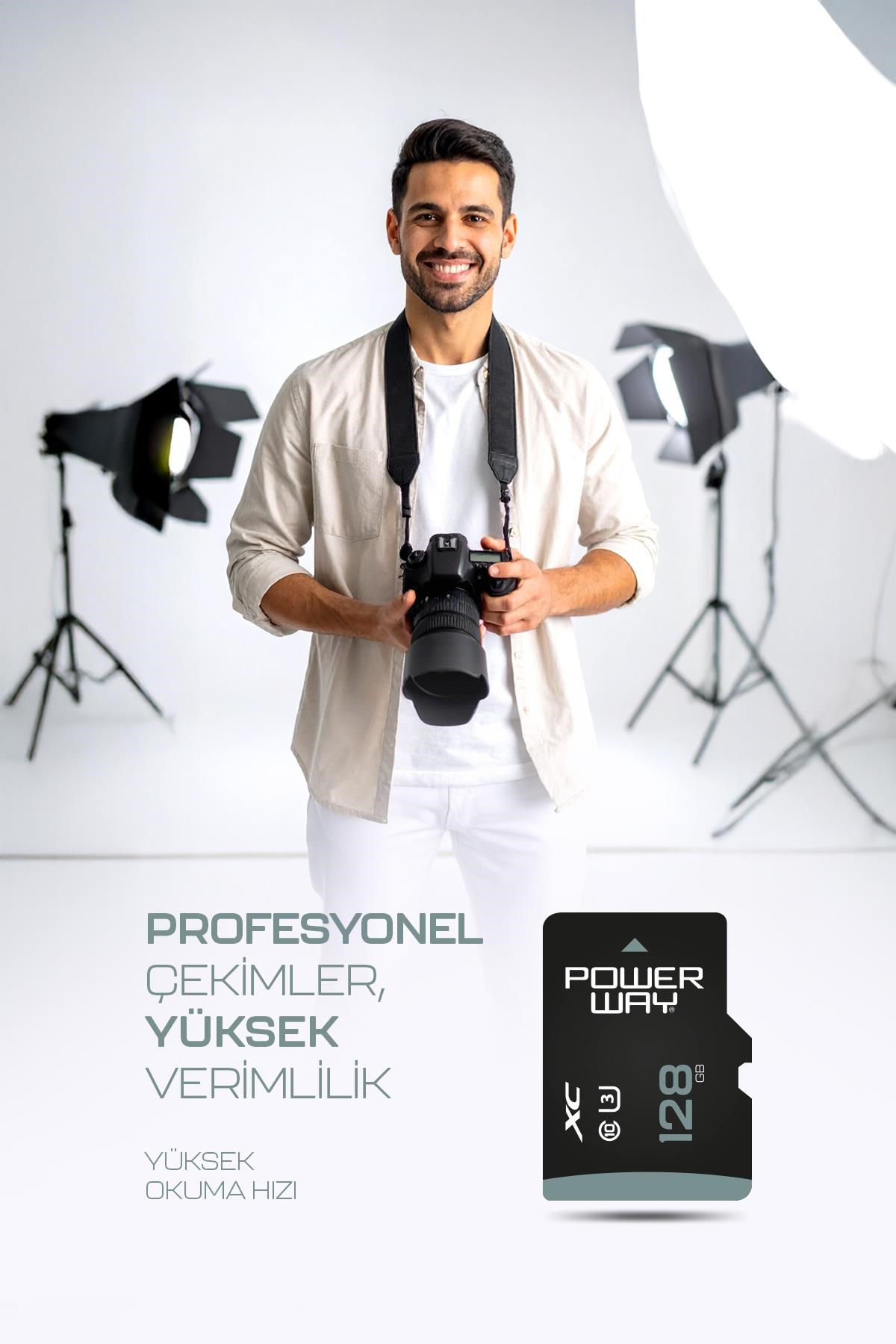Profesyonel Elite 128 GB Hafıza Kartı Class 10 U3 XC SD Kart Yüksek 4K Kayıt Uyumlu
