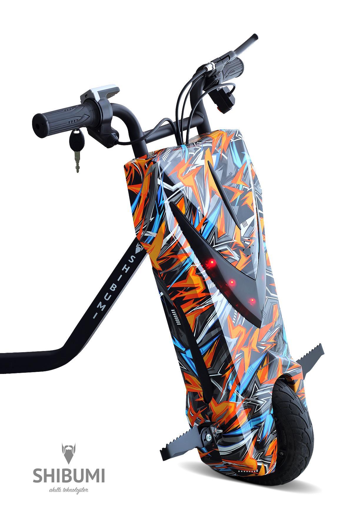 Shibumi Elektrikli Drift Scooter 350 Watt 3 Tekerlekli Kaykay Mavi