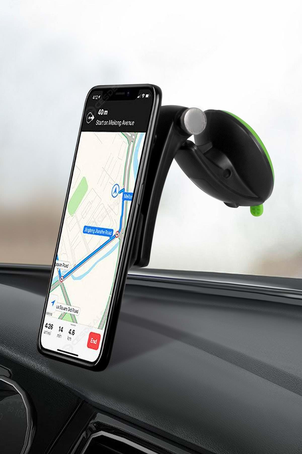 Powerway TT17 Araç İçi Oynar Başlıklı Mıknatıslı Vantuslu Telefon Tutucu