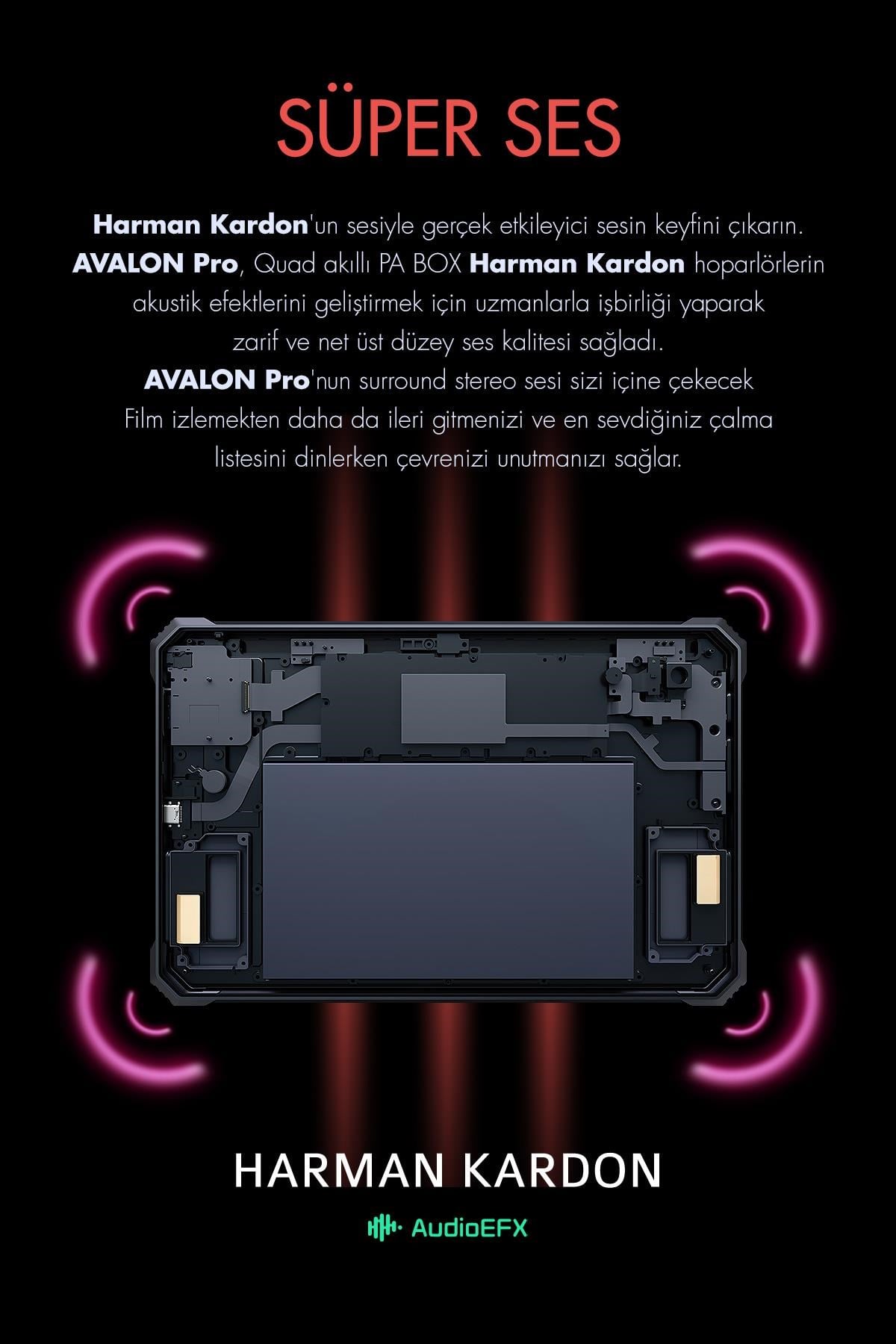 Vorcom Avalon 256 GB Hafıza 8 GB Ram 10.36 Inc FHD 22.000 mAh Pil Harman Kardon Profesyonel Oyuncu Tableti