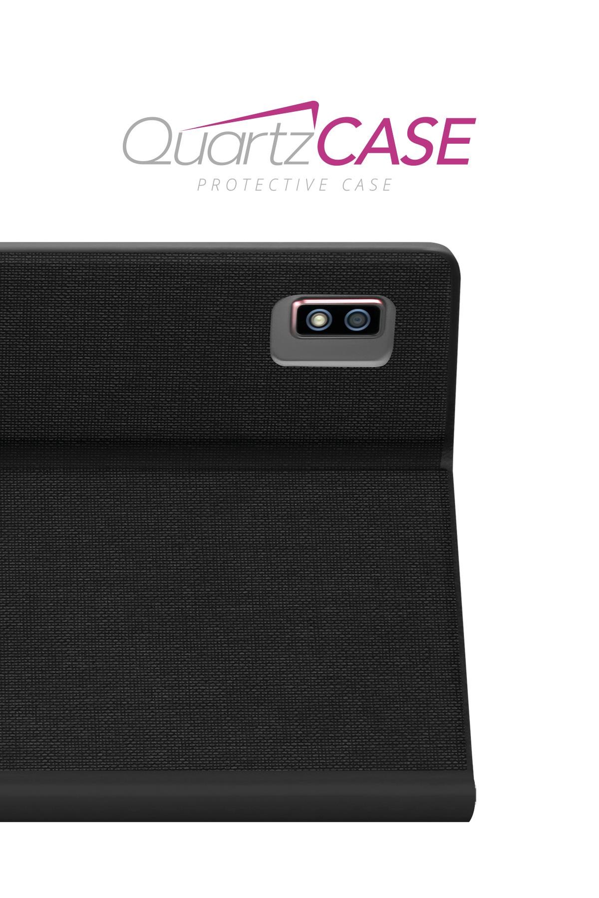 Vorcom QuartzPro QuartzLite Tablet Kılıfı Katlanabilir Standlı 360 Ön Arka Tam Koruma