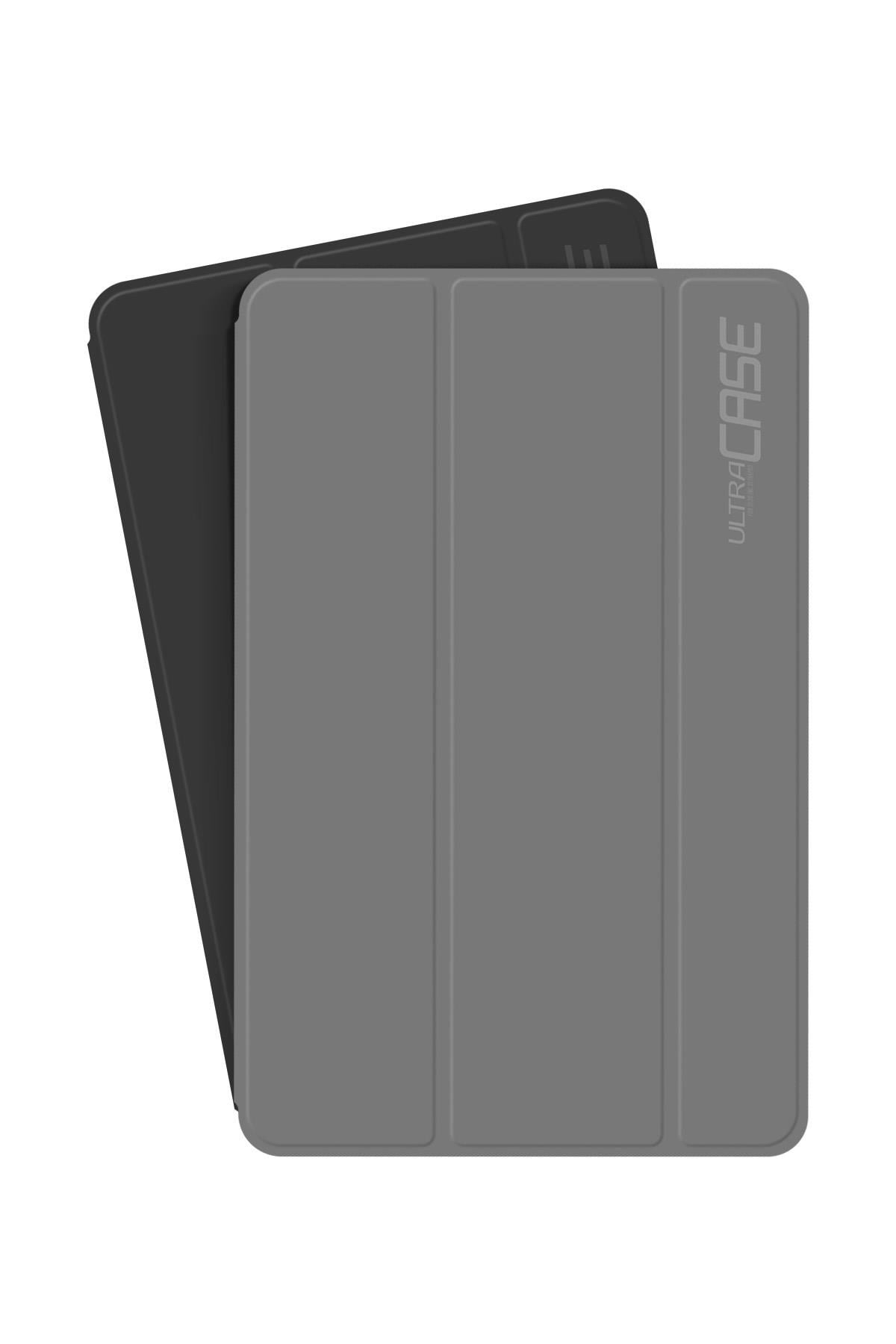 Vorcom UltraPad Kılıf Gri Katlanabilir Standlı ve Kapaklı 360 Ön Arka Tam Koruma