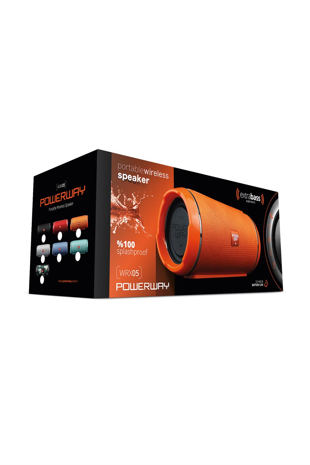 Powerway WRX05 Kırmızı SD Kart Aux Usb Girişli Kablosuz FM Radyo Bluetooh Hoparlör