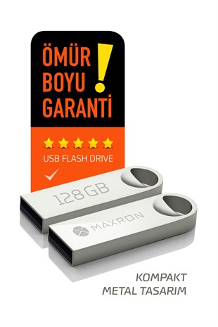 128 GB Flash Bellek Metal Gövde Ömür Boyu Garantili Güvenli Usb Bellek Data Traveler